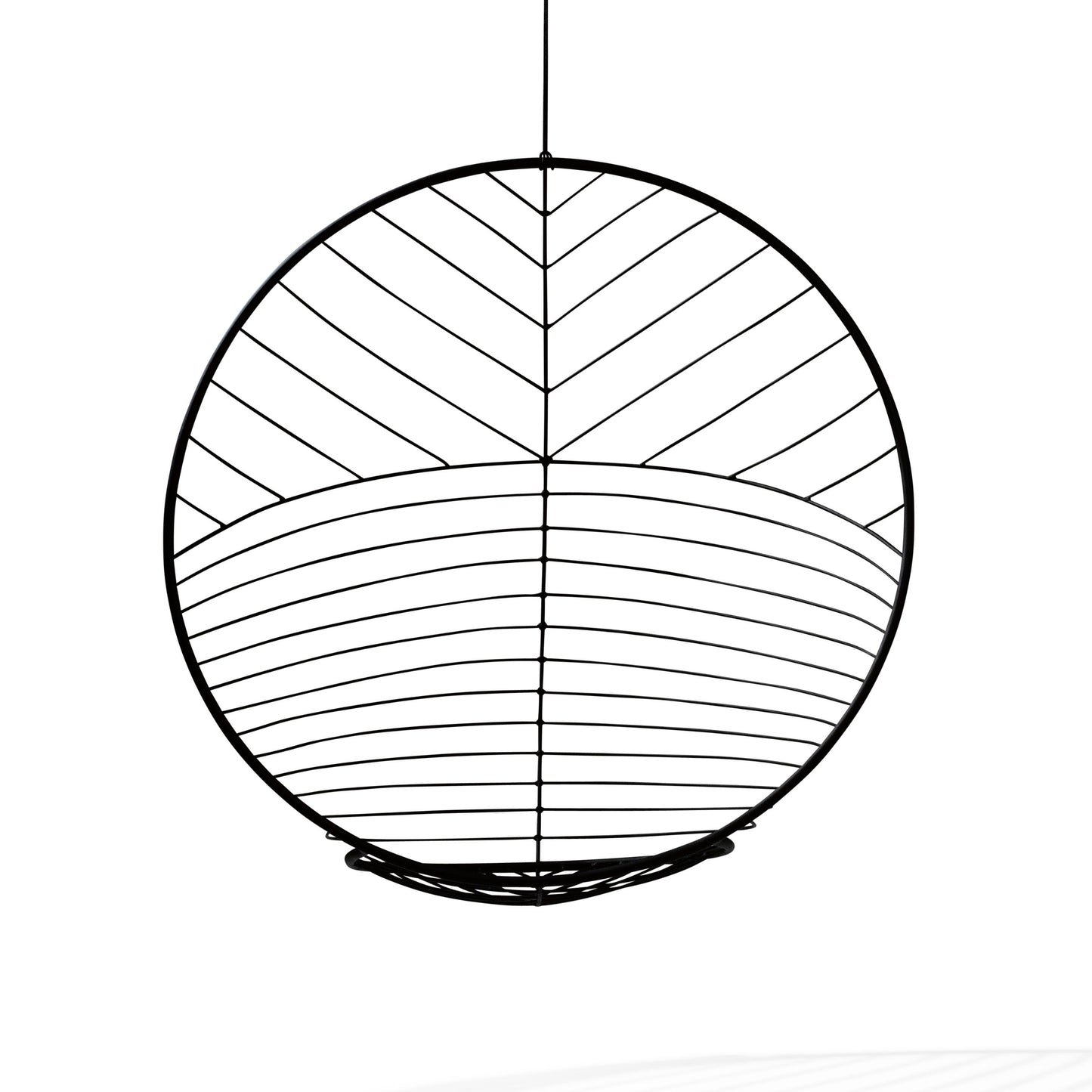 Sun Bubble Hanging Swing Chair – Modern Steel Indoor/Outdoor Black Lounger, 2022