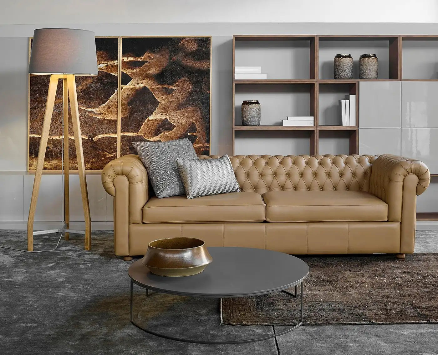 Modern Lamp in solid wood and Metal