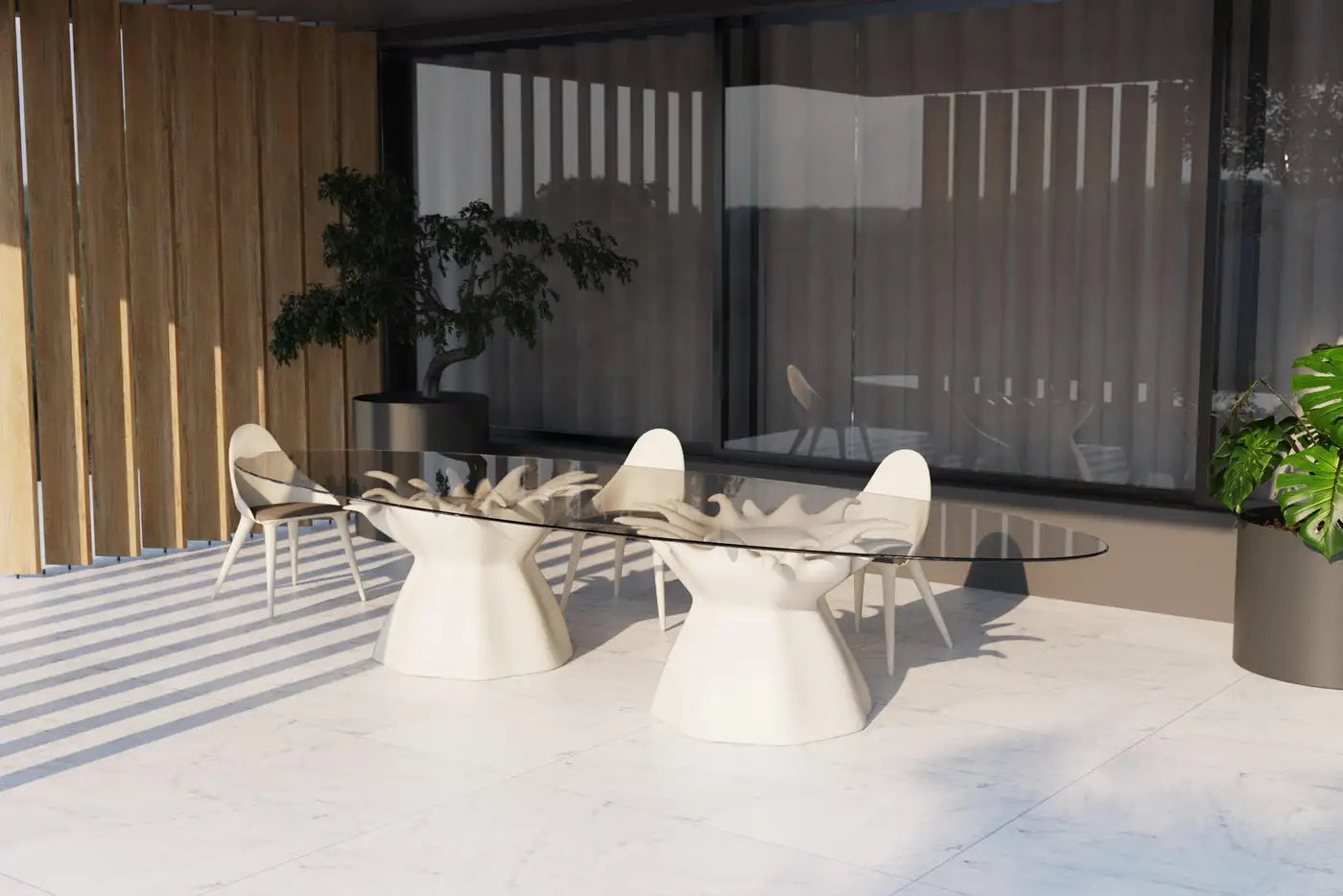 Outdoor Biomorphic Dining Table For Outdoor