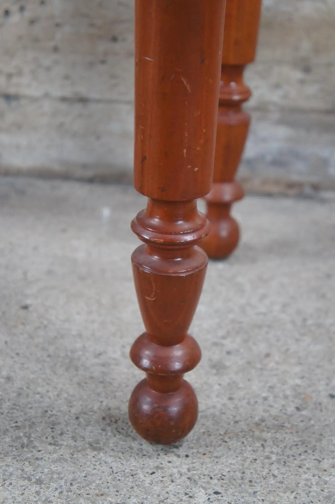 Antique Primitive Early American Cherry Side Accent Table Nightstand 30"