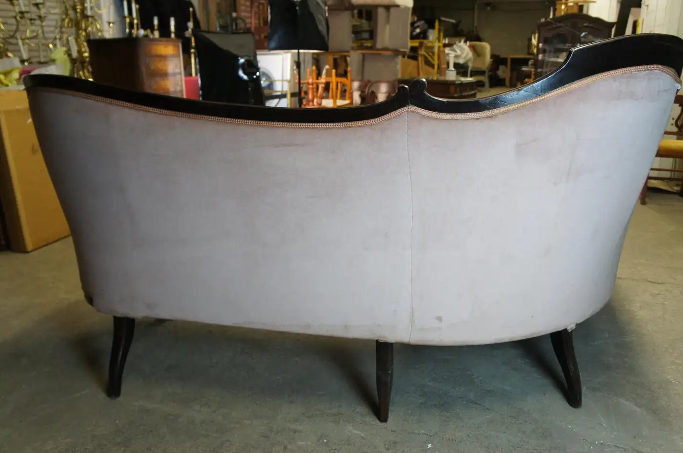 Rare Antique Victorian Walnut Parlor Corner Sofa Settee Couch