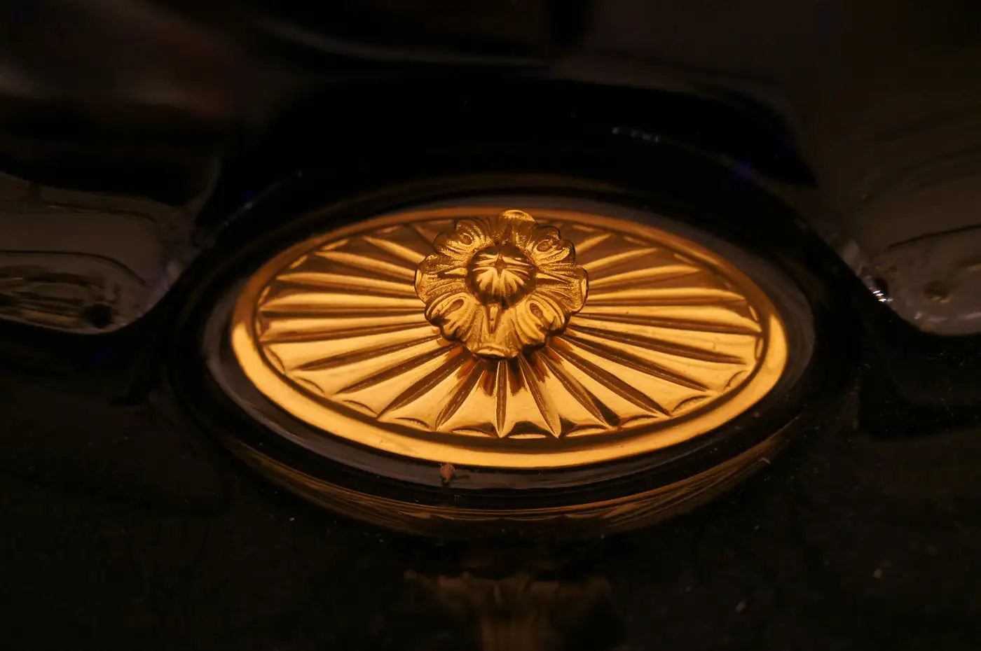 Louis XVI Style Gilt Bronze and Blue Crystal Bowl