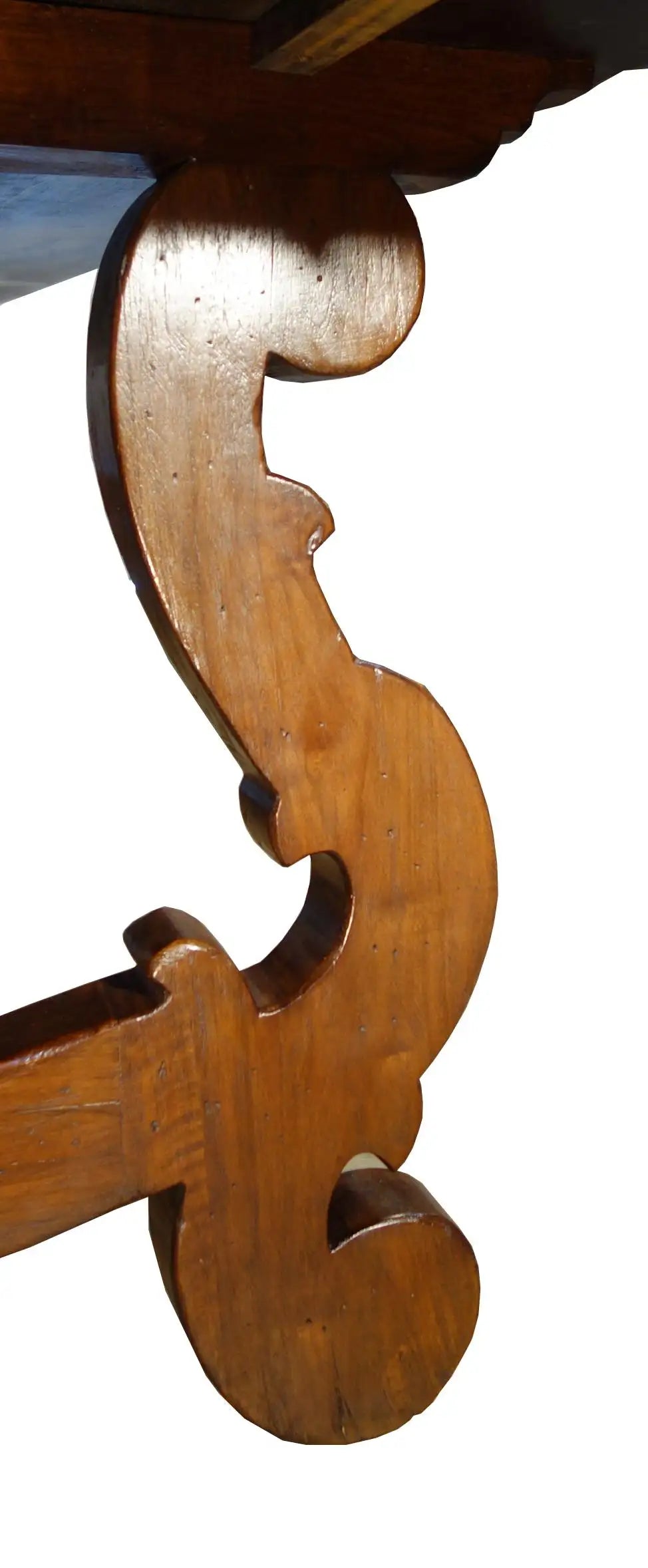 17th C Refectory Style Italian Walnut Dining Table with End Extensions to order