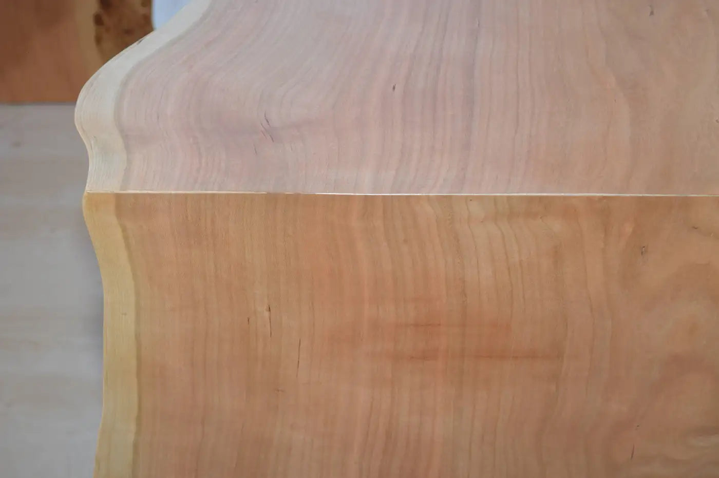 Custom Sculptural Live Edge Cherrywood Nesting Tables