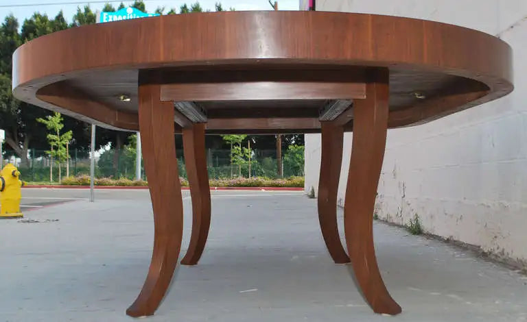 Expanding Walnut Dining Table of Midcentury Design