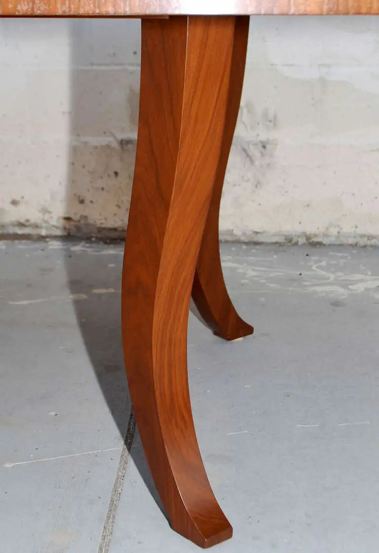Expanding Walnut Dining Table of Midcentury Design