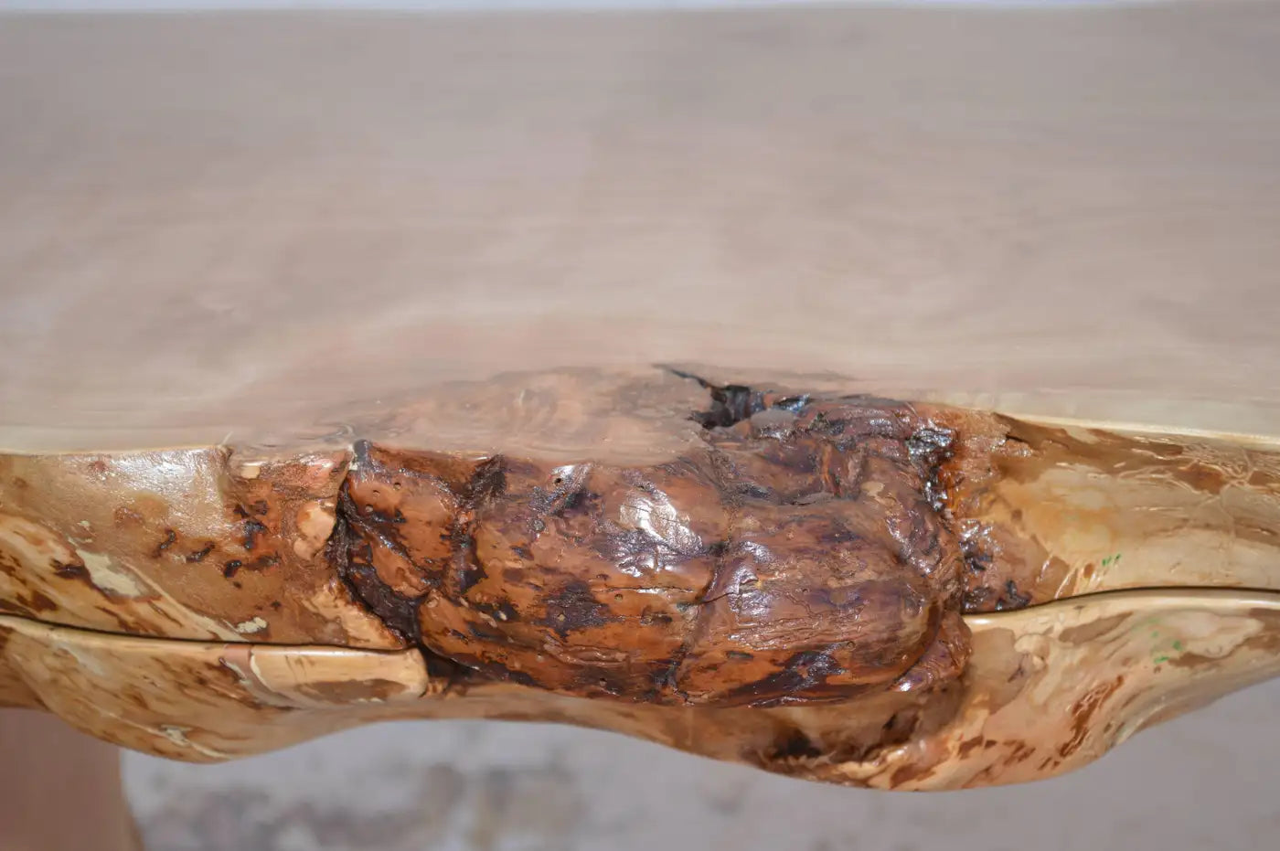 Custom Sculptural Live Edge Cherrywood Nesting Tables