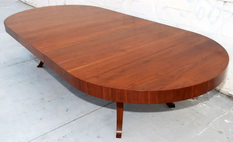 Expanding Walnut Dining Table of Midcentury Design