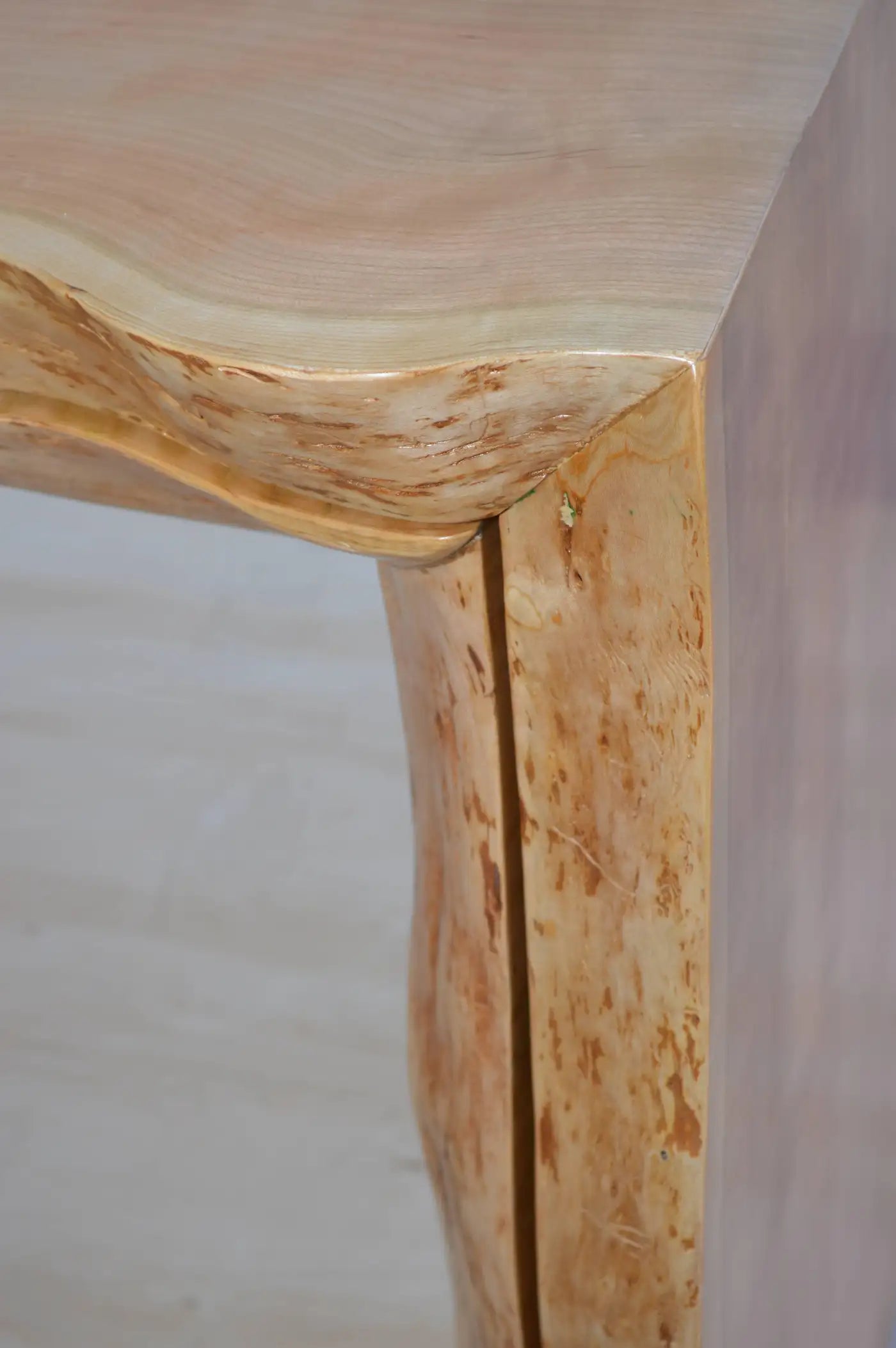 Custom Sculptural Live Edge Cherrywood Nesting Tables