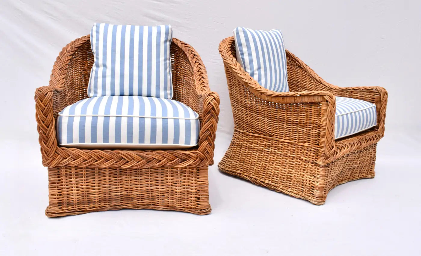Italian Braided Rattan Set