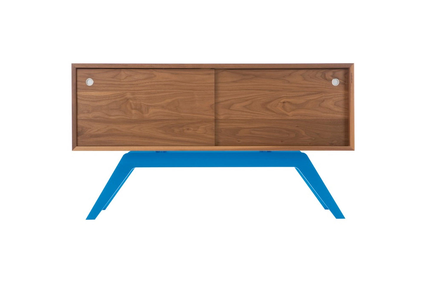 Elko Credenza Small – Powder-Coated Steel and Solid Wood Storage Cabinet