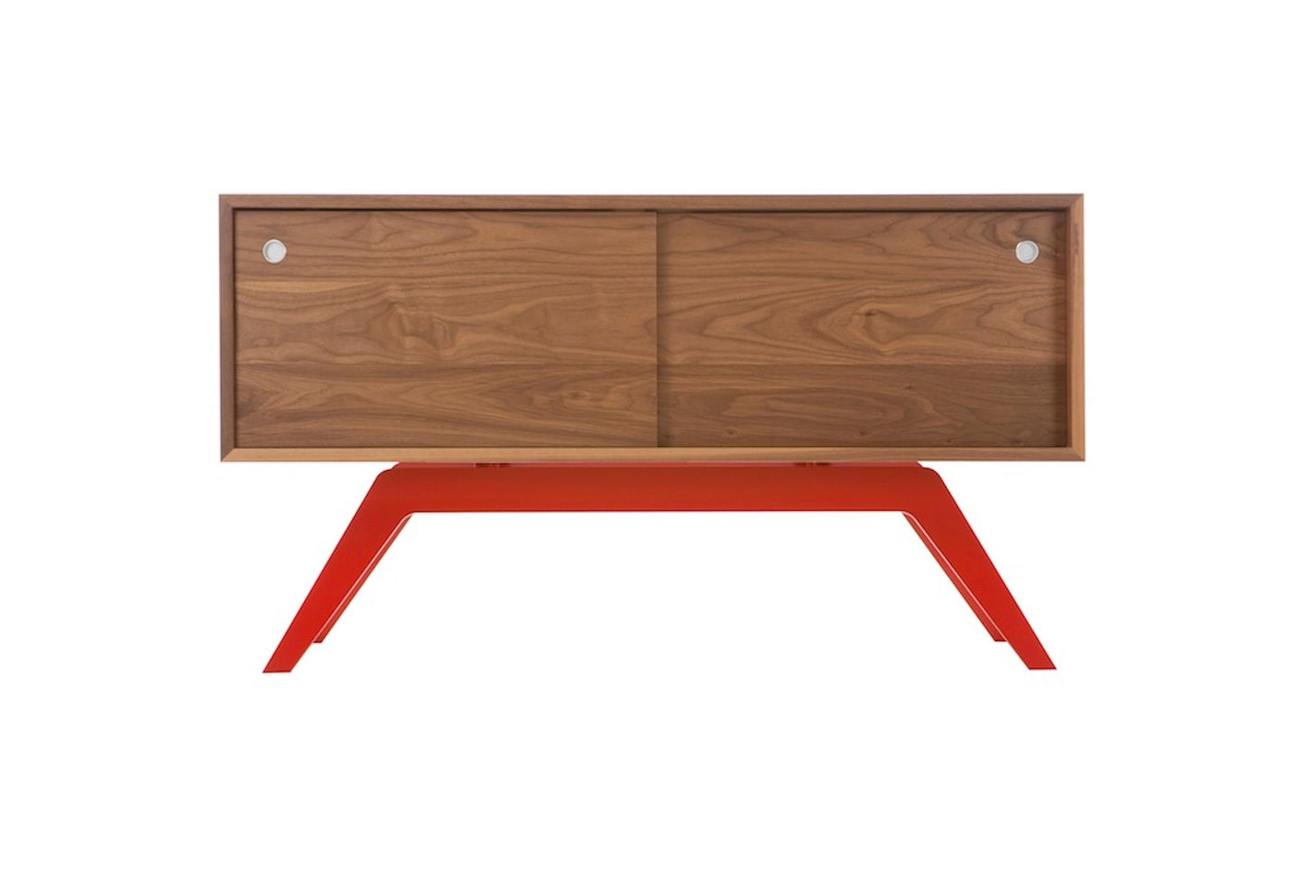 Elko Credenza Small – Powder-Coated Steel and Solid Wood Storage Cabinet