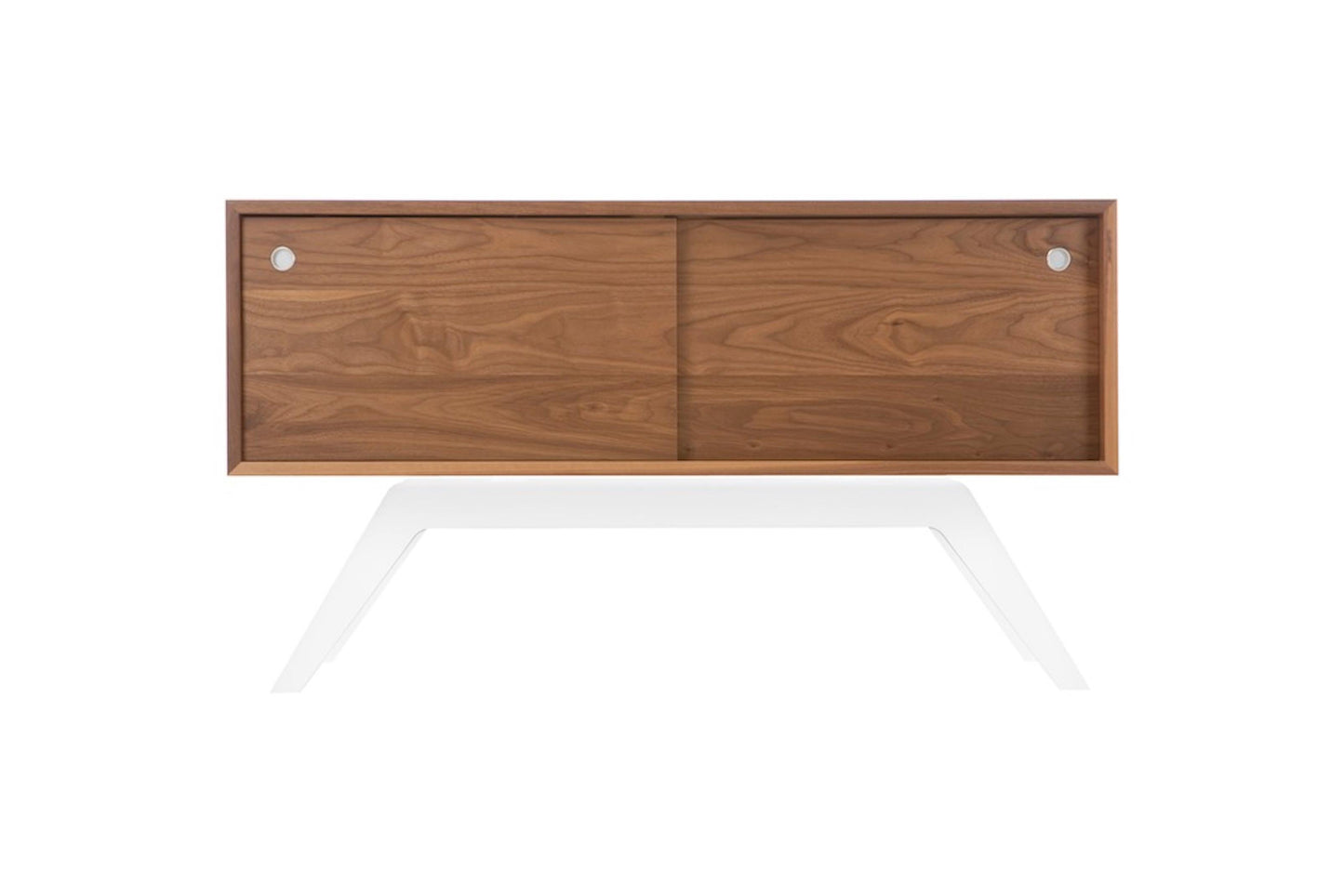 Elko Credenza Small – Powder-Coated Steel and Solid Wood Storage Cabinet