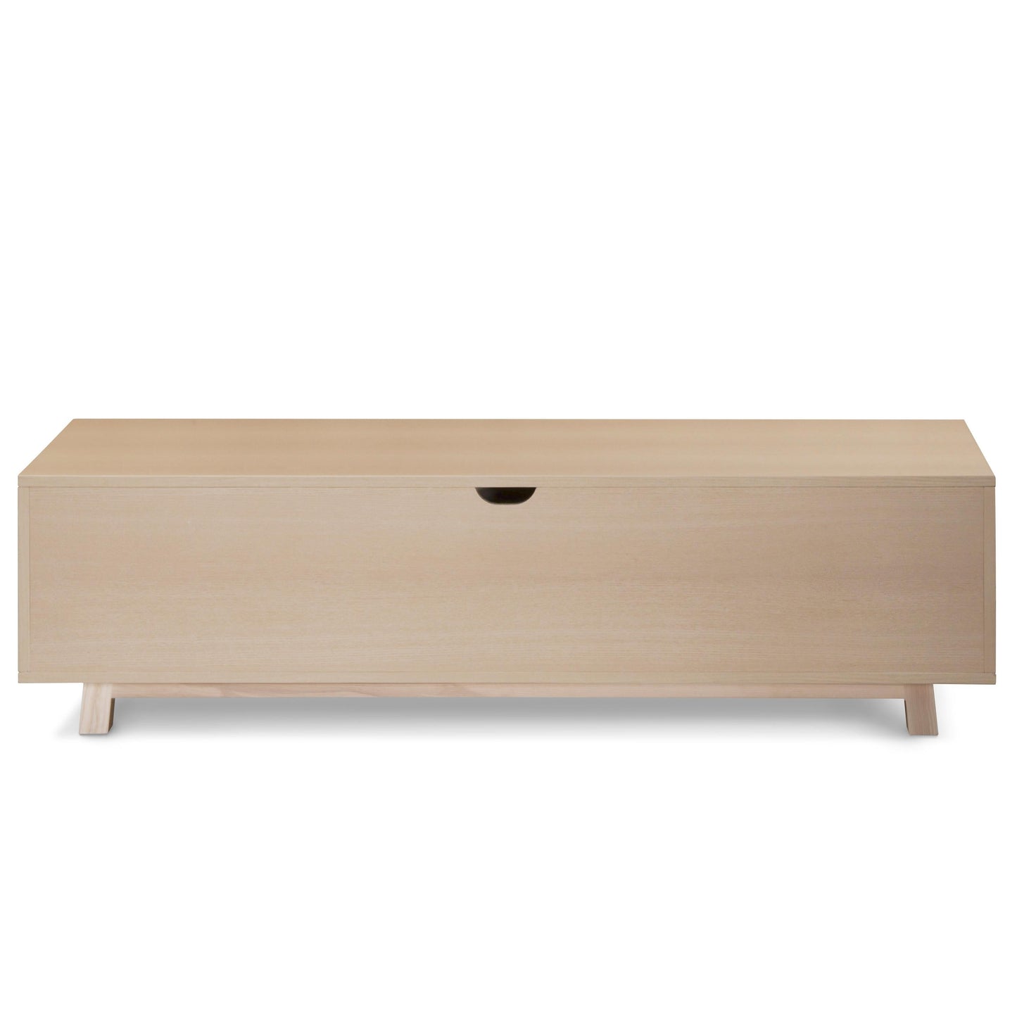 ÉGÉE 2-Door TV Cabinet – Solid Ash & Lacquered MDF, Designed by Éric Gizard