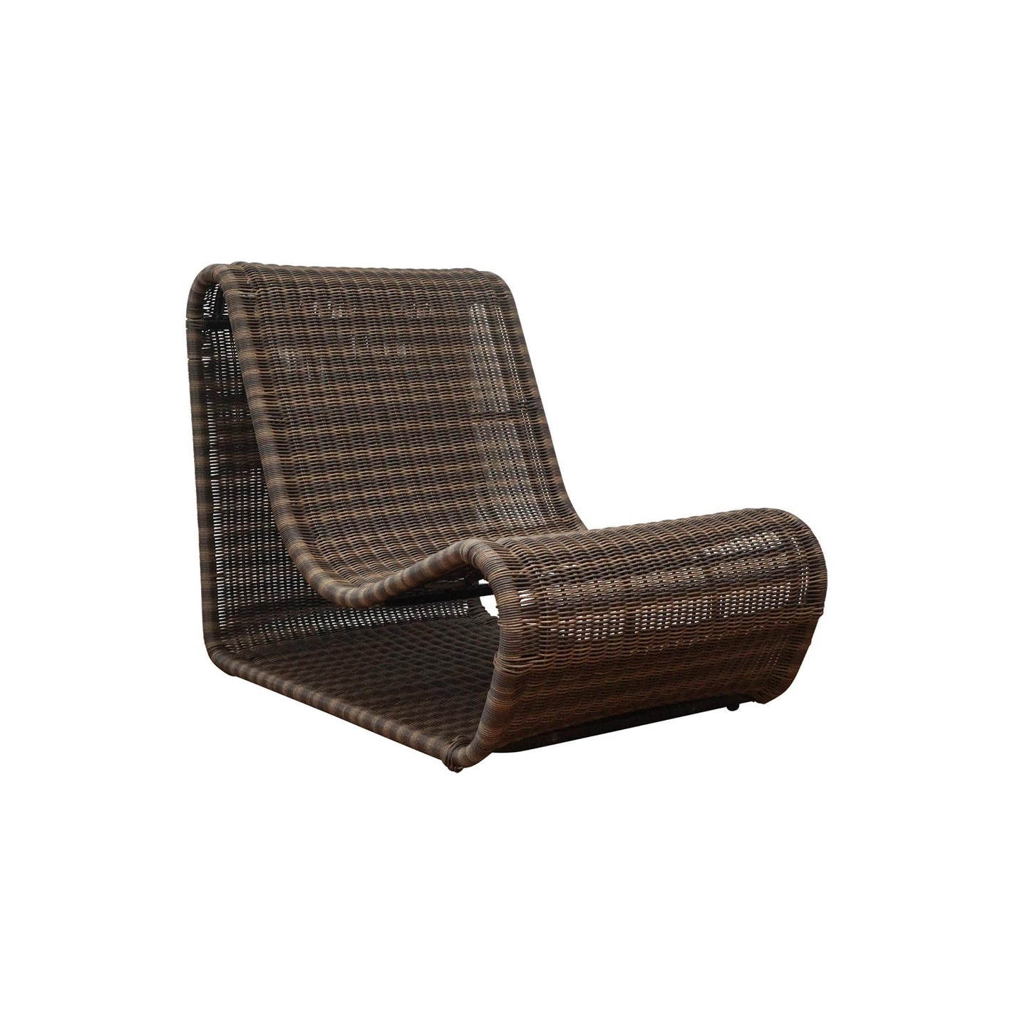 Brown wicker chair on a white background