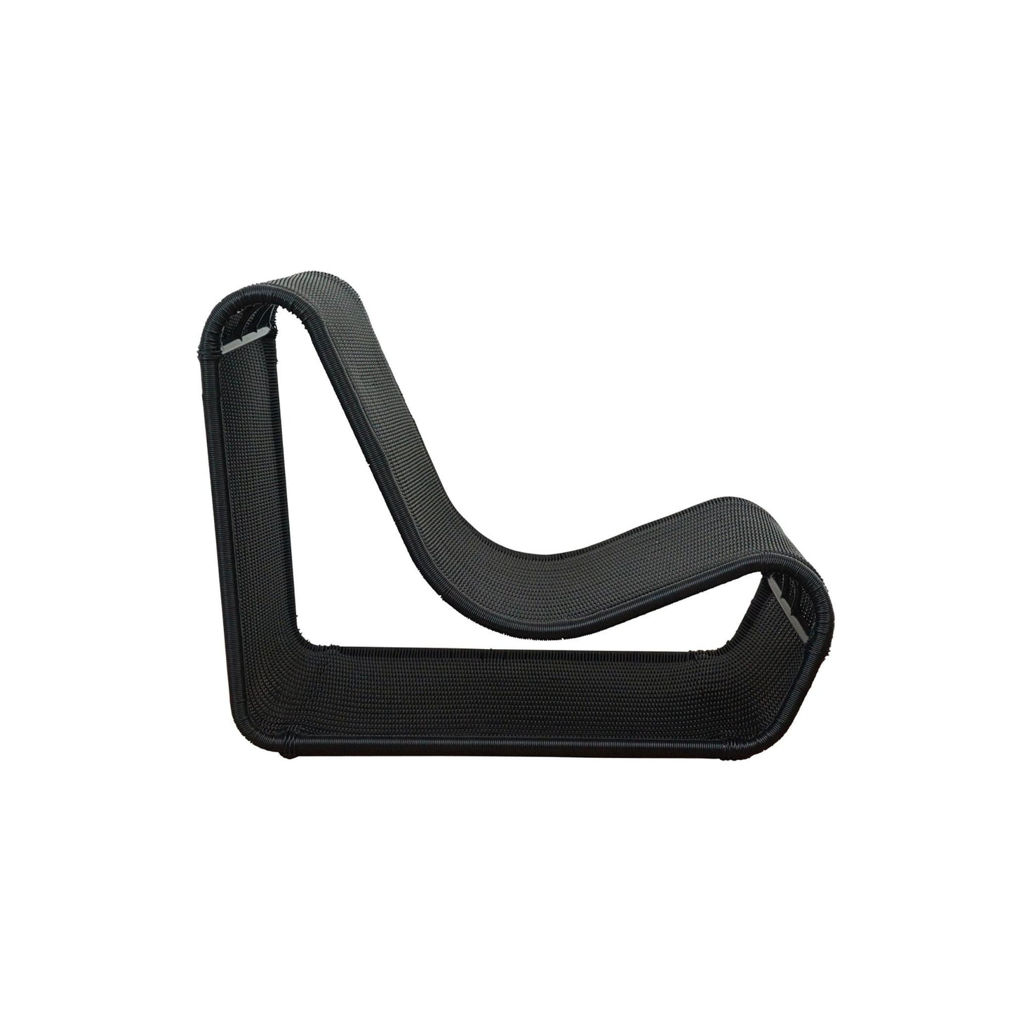Black L-shaped product on a white background