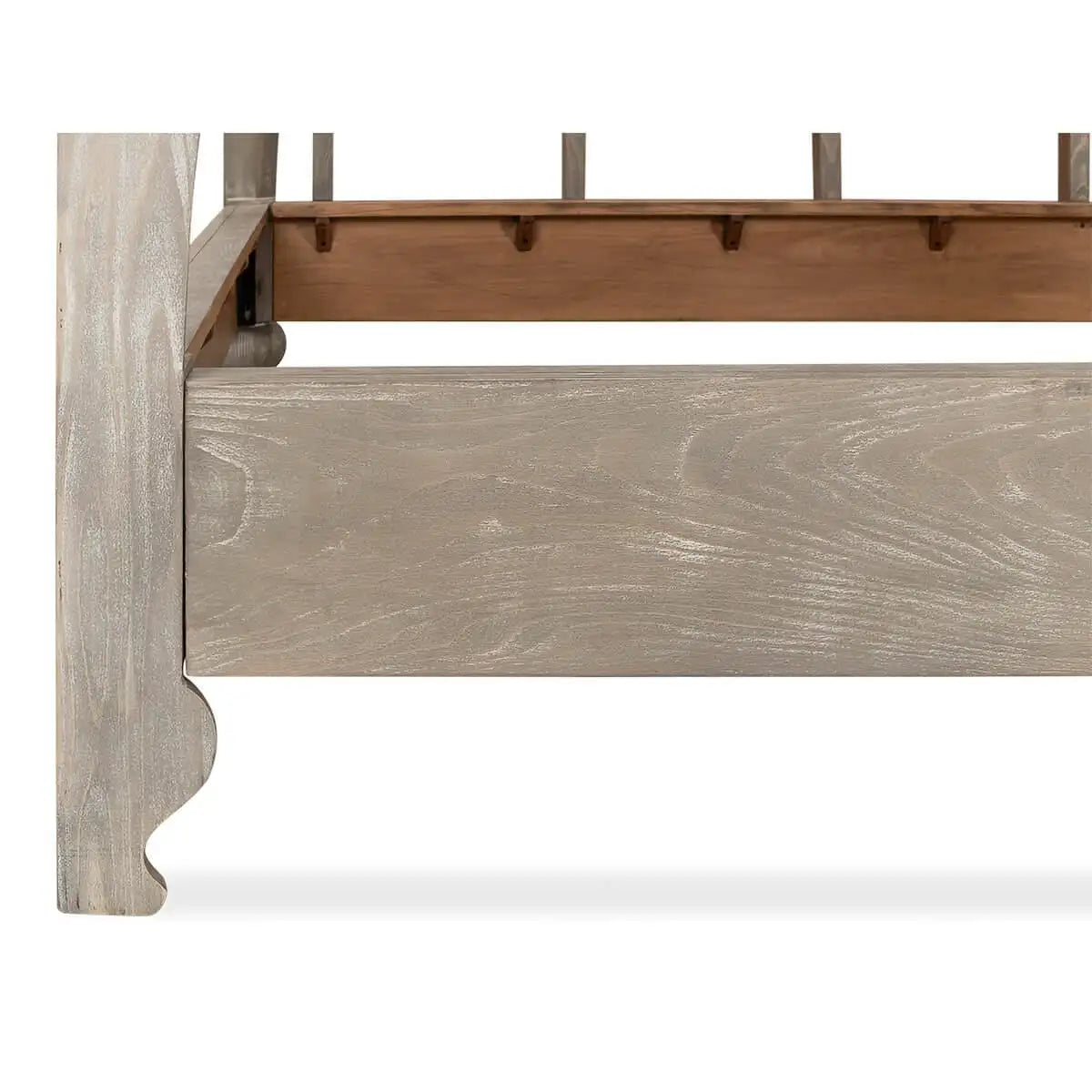 European Style Canopy Bed with Grey Moonstone Finish