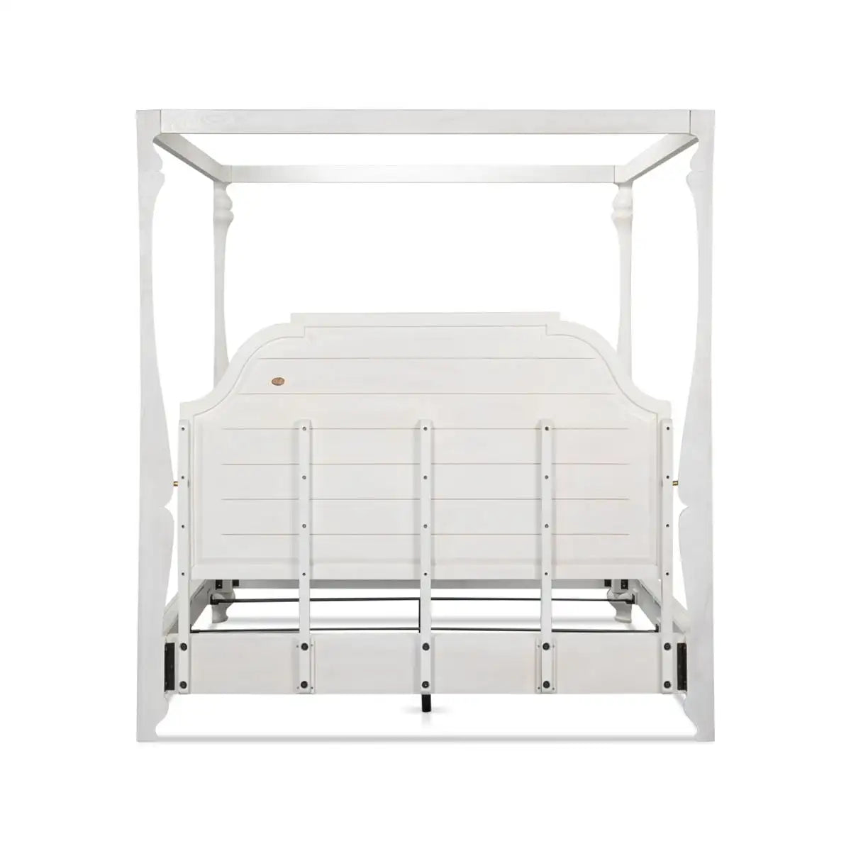 European Style Canopy Bed Bungalow White