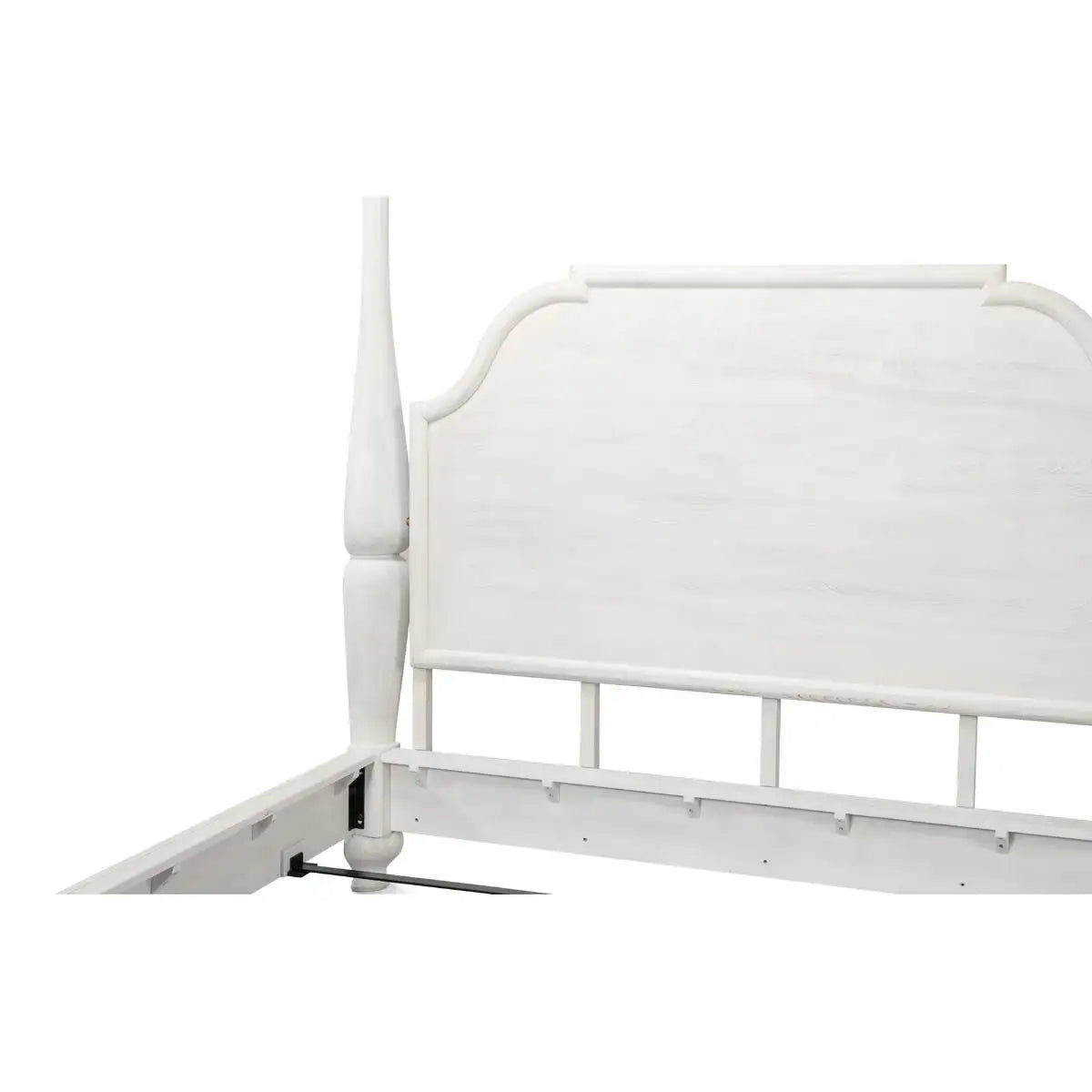 European Style Canopy Bed Bungalow White