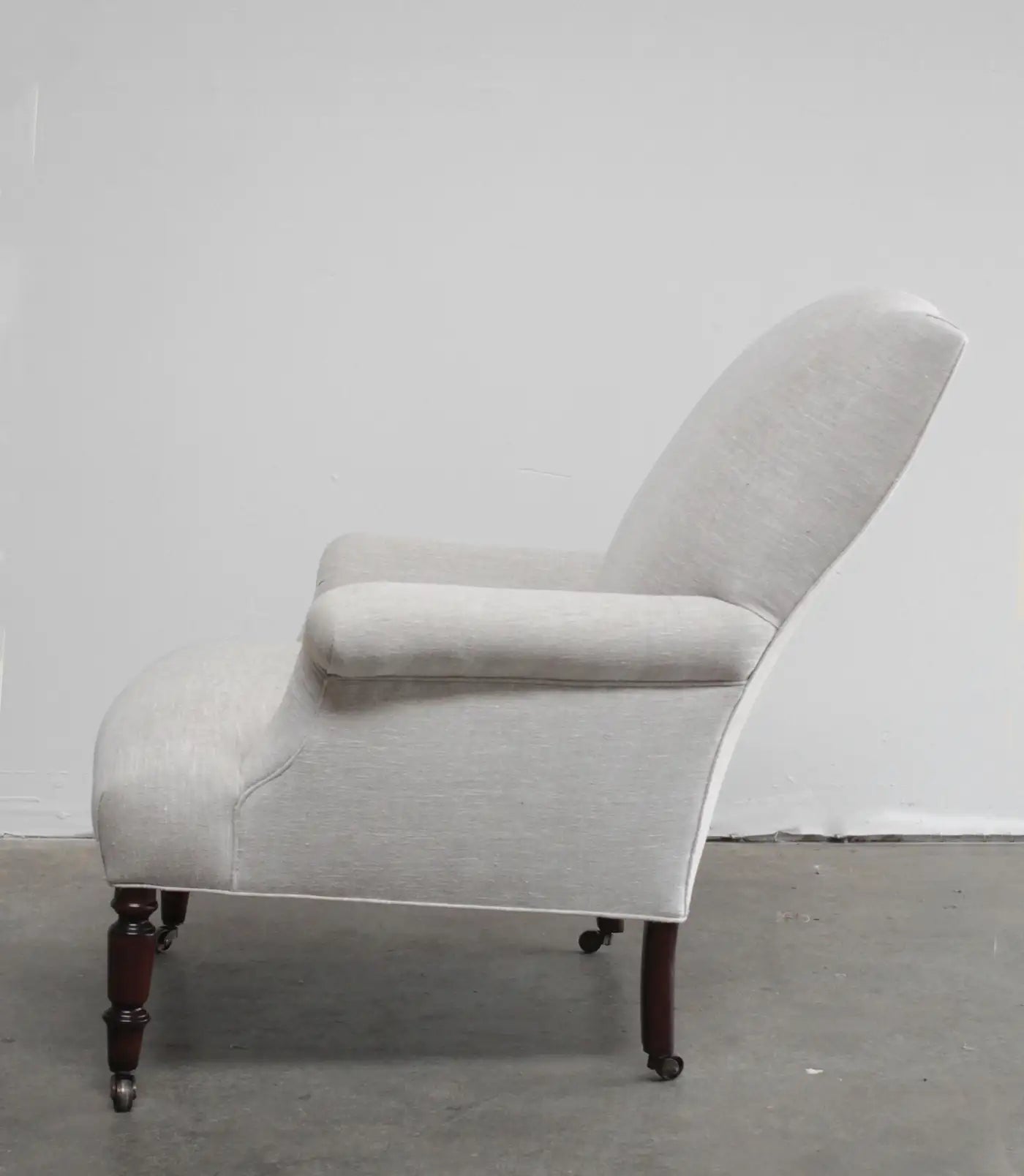 French Inspired Linen Bergère Chairs – Napoleon III Style