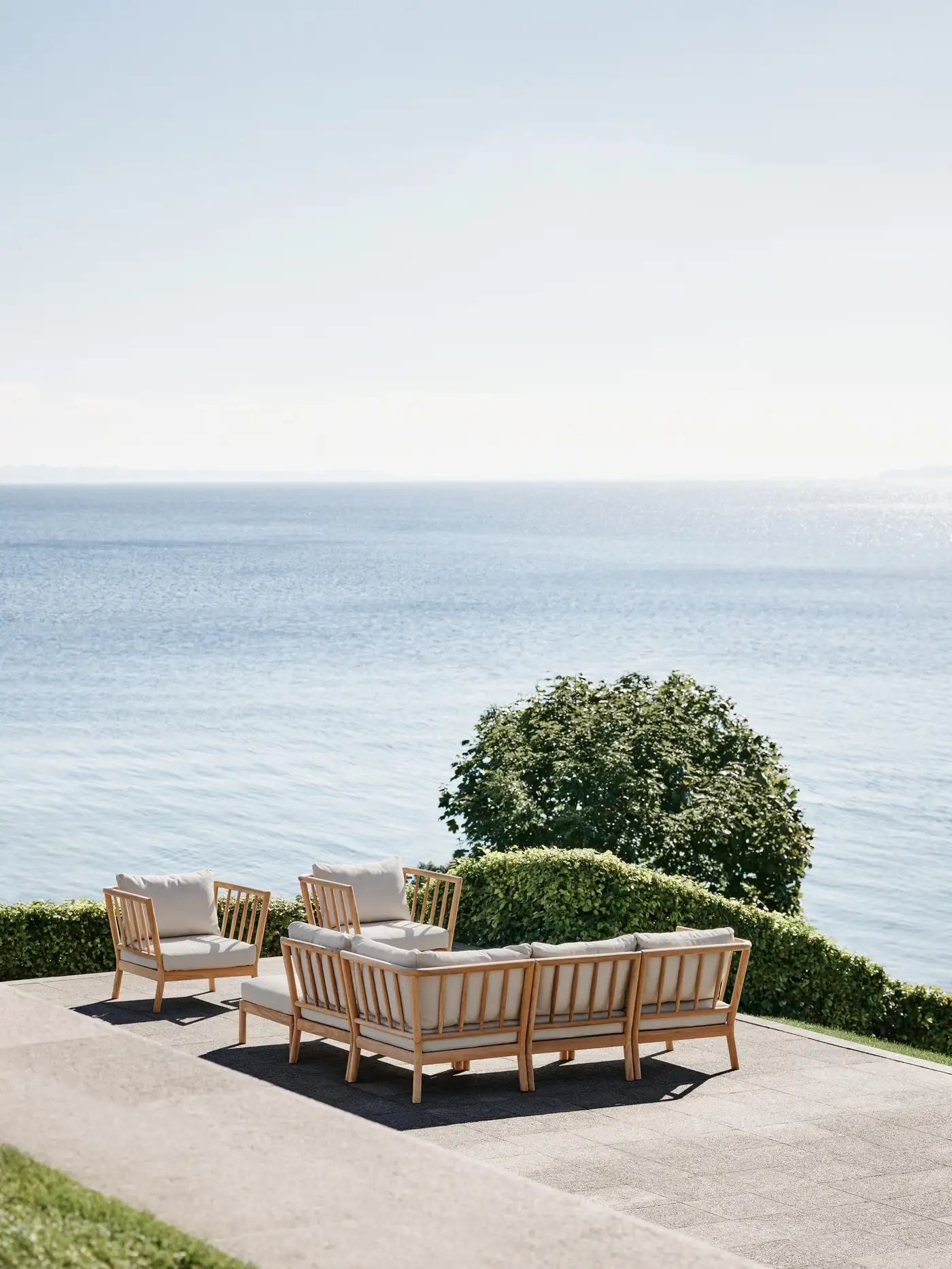 'Tradition' Outdoor Lounge Sofa Set in Teak 7 Piece Set