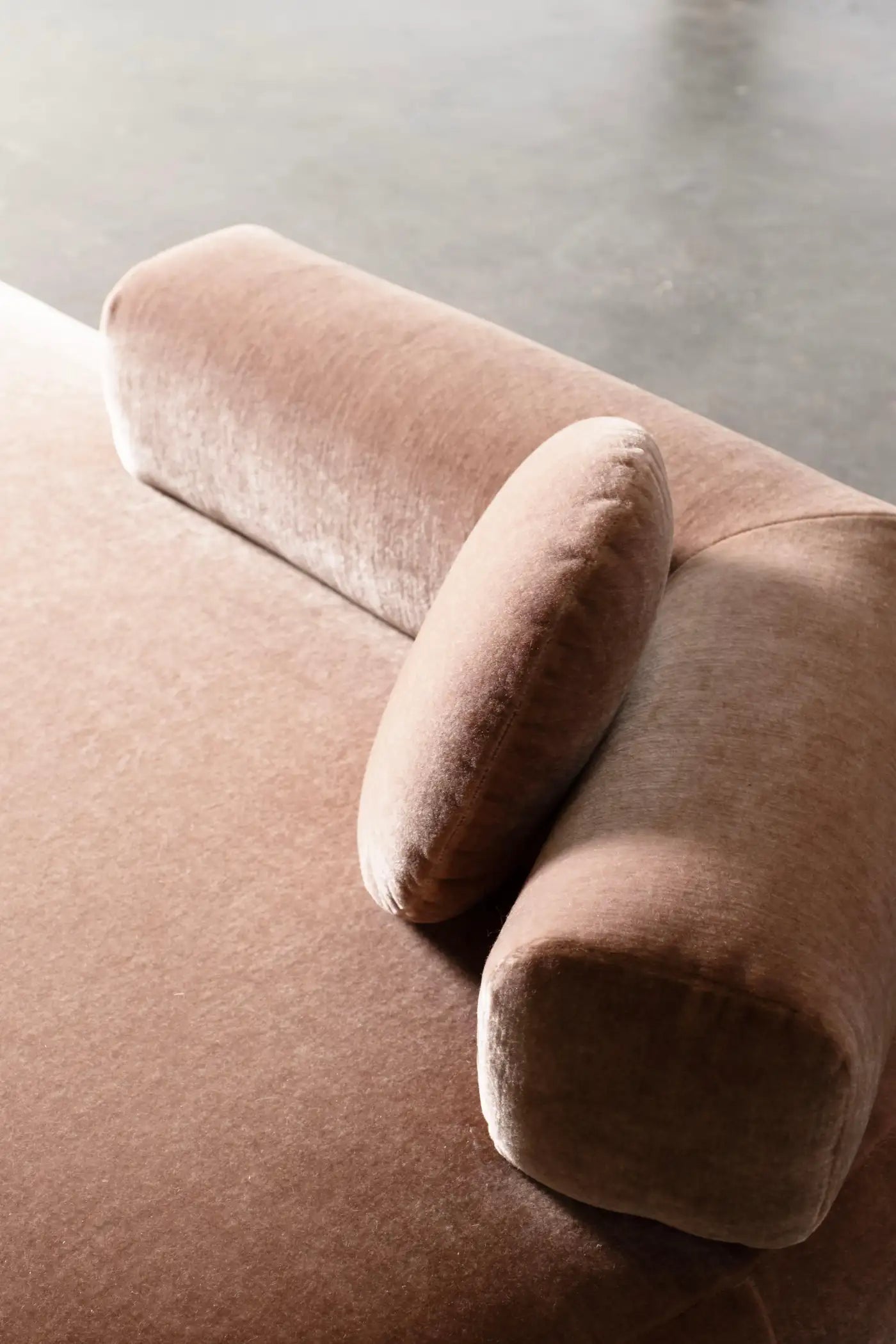 Twins Mid-Century Modern Day Bed in DEDAR Mohair and Oak