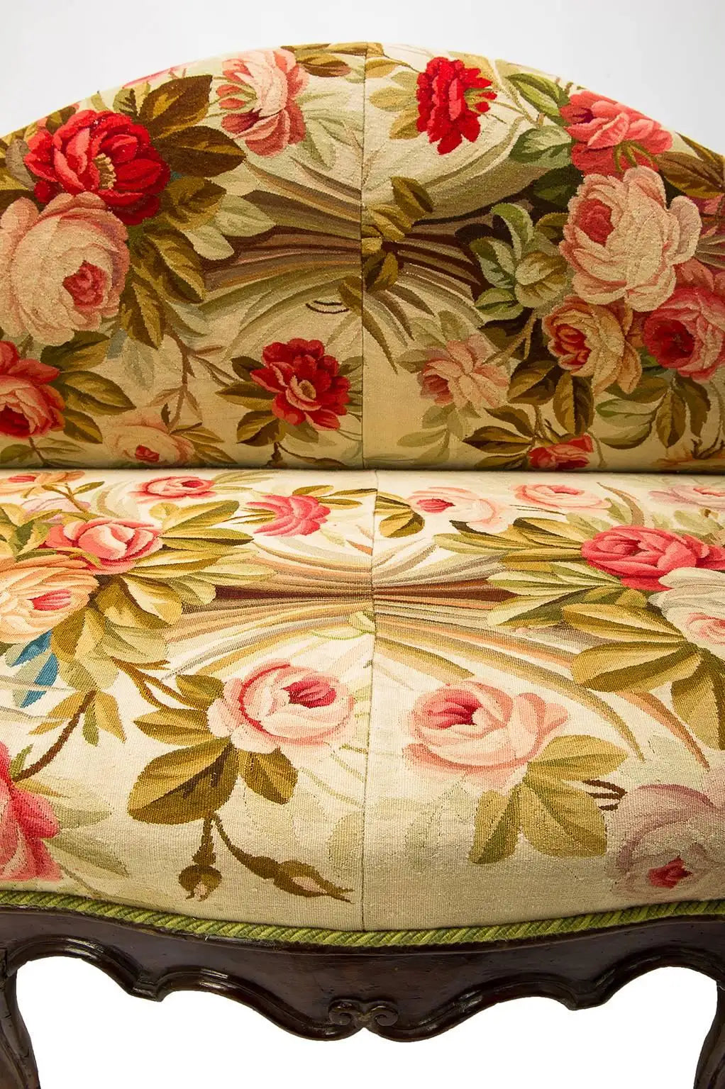 Sofa Covered with Authentic Perfect Aubusson Tapestry
