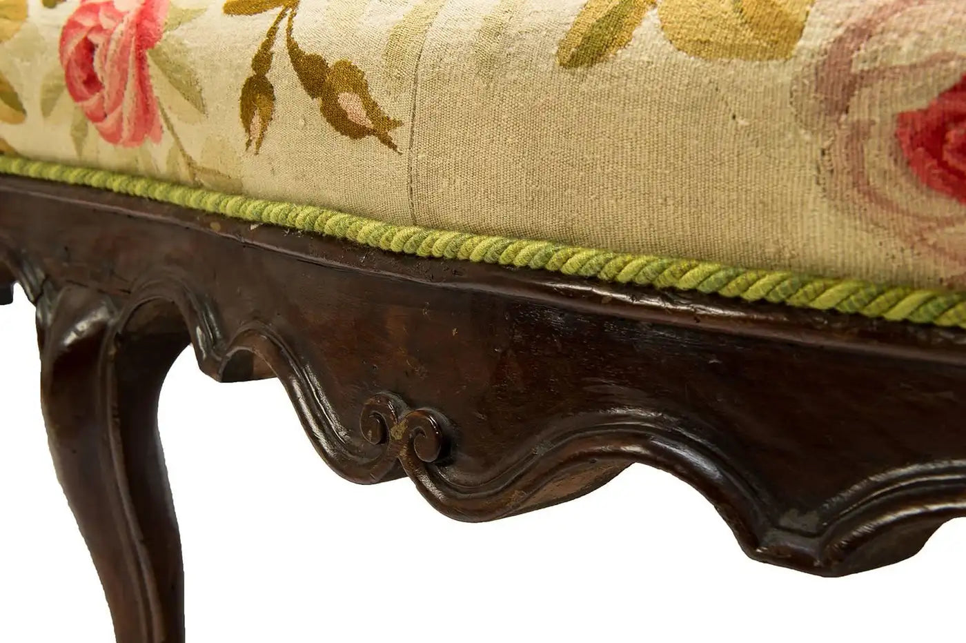 Sofa Covered with Authentic Perfect Aubusson Tapestry