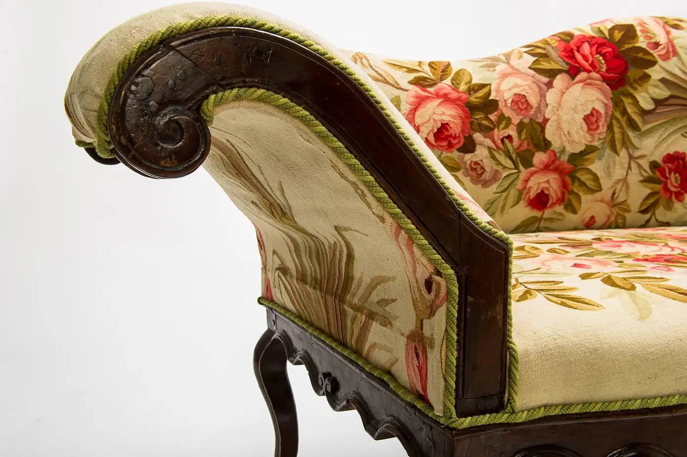 Sofa Covered with Authentic Perfect Aubusson Tapestry