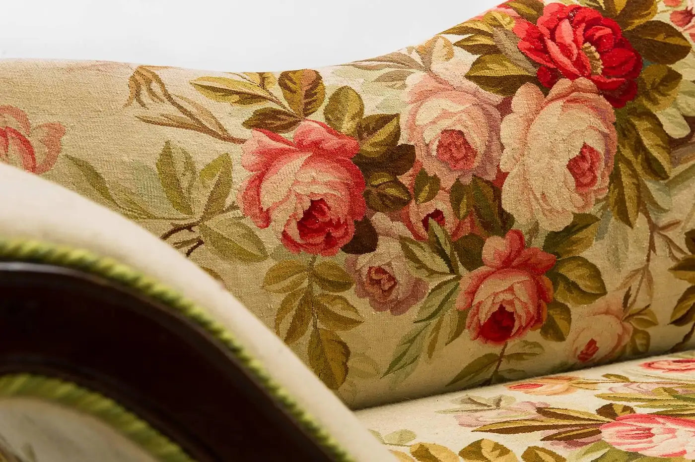 Sofa Covered with Authentic Perfect Aubusson Tapestry