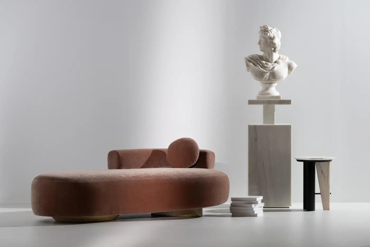 Twins Mid-Century Modern Day Bed in DEDAR Mohair and Oak