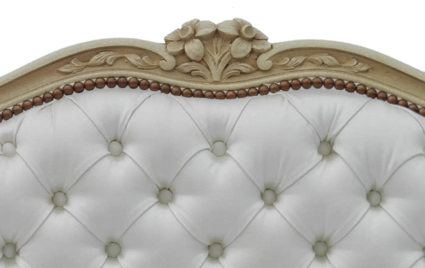Daybed or Single Bed Upholstered Button Back French Early 20th Century