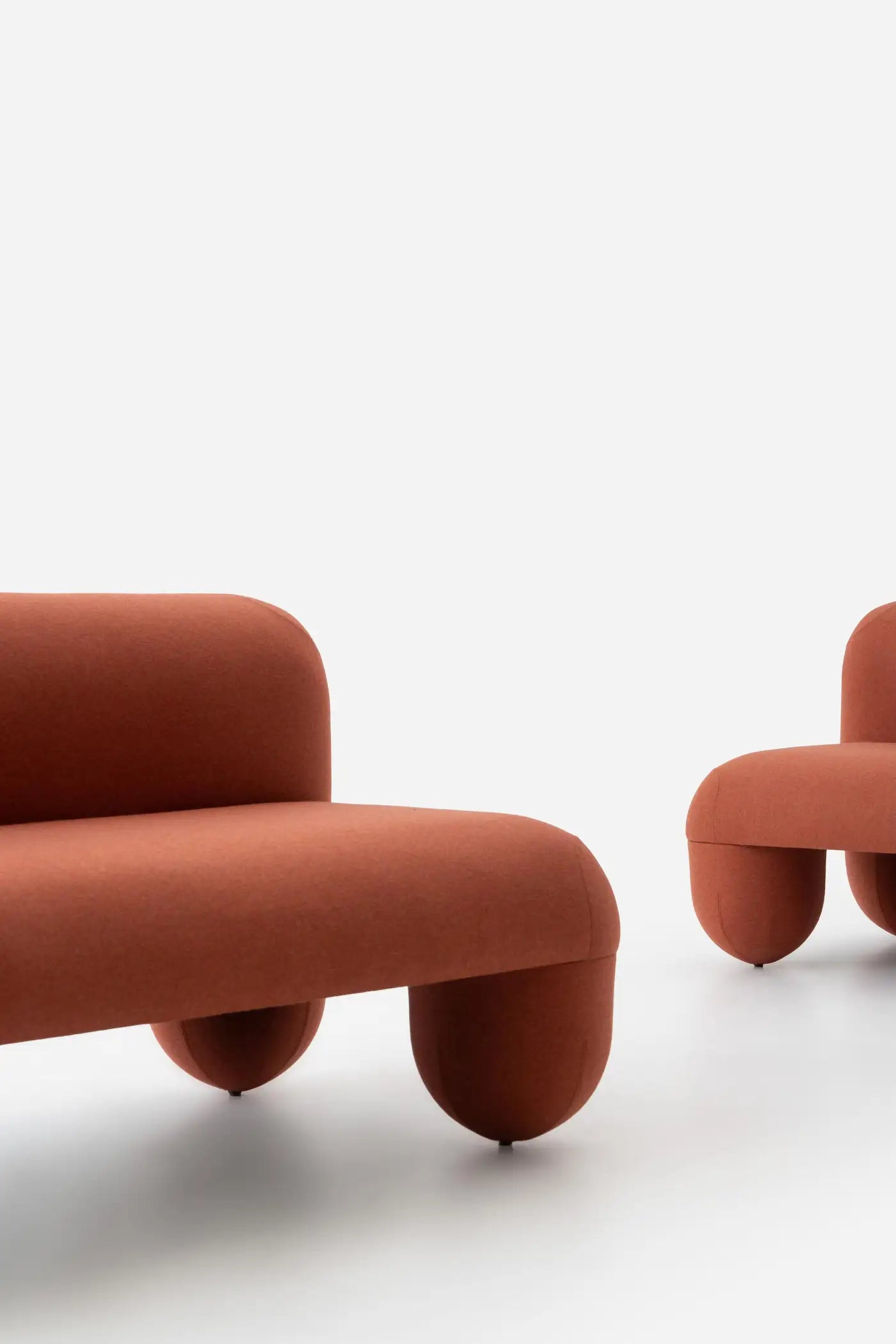 HELLO Modern Sofa Wool Fabric Playful Organic Design by NOOM