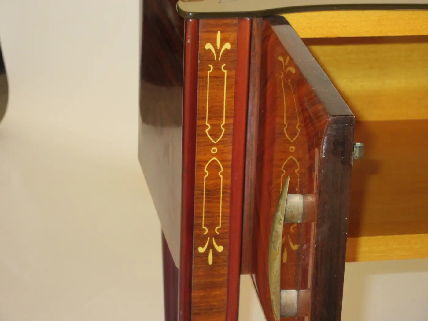 Pair of 1940s Italian Glass Top Nightstands
