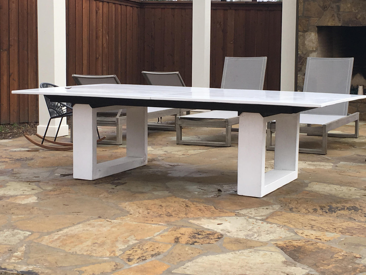 Contemporary Concrete Ping Pong Table – Regulation Size with Carbon Fiber Reinforcement