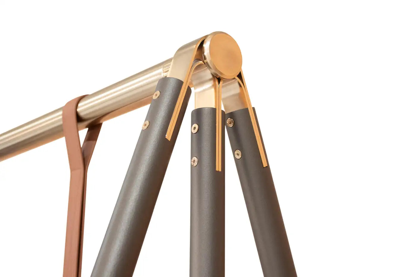 Customizable Outdoor Swing with Leather Details