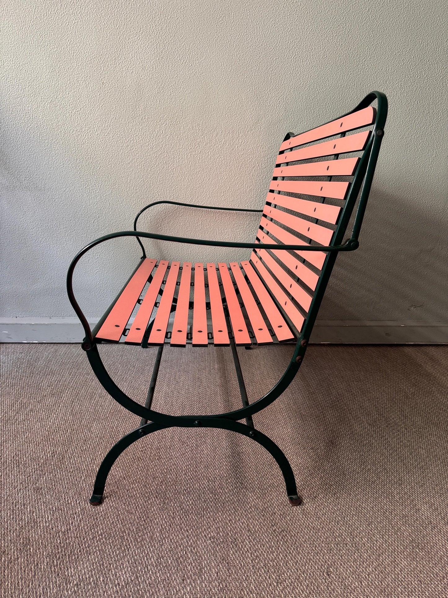 Camila Bench – Italian Postmodern Folding Wood & Metal Seating, 1984