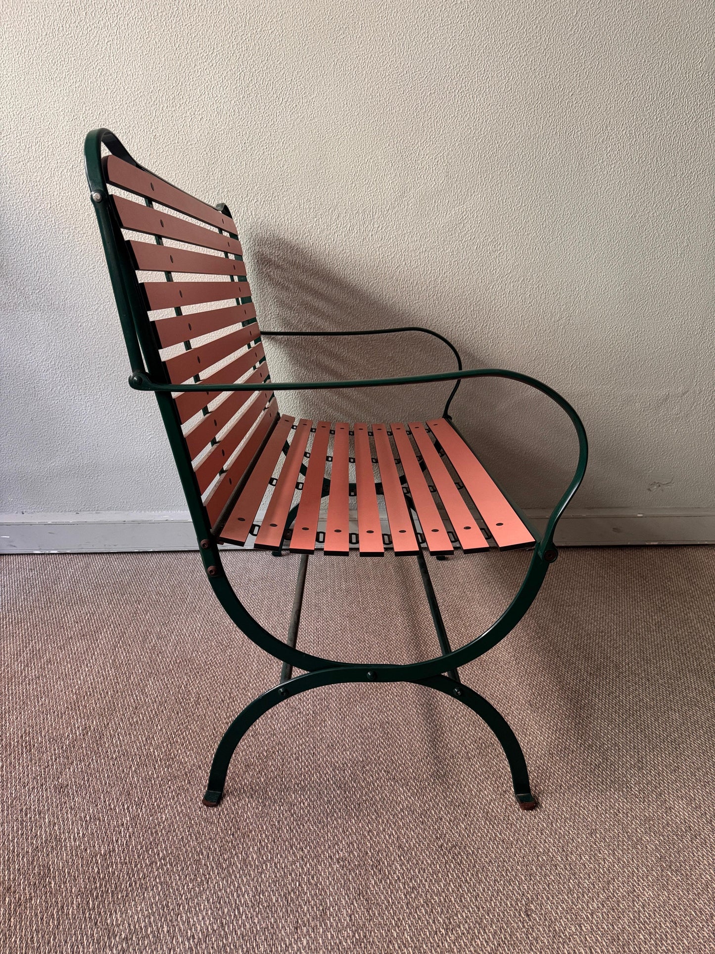 Camila Bench – Italian Postmodern Folding Wood & Metal Seating, 1984