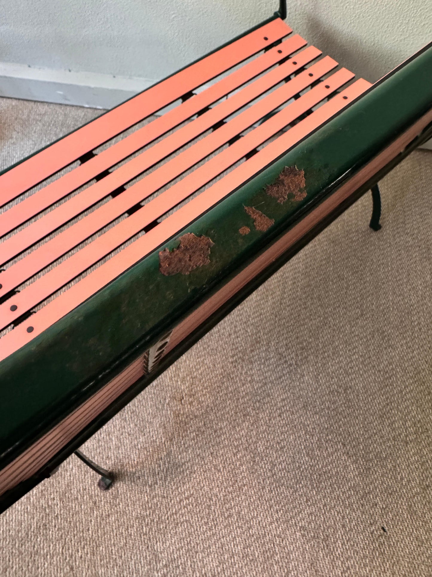 Camila Bench – Italian Postmodern Folding Wood & Metal Seating, 1984