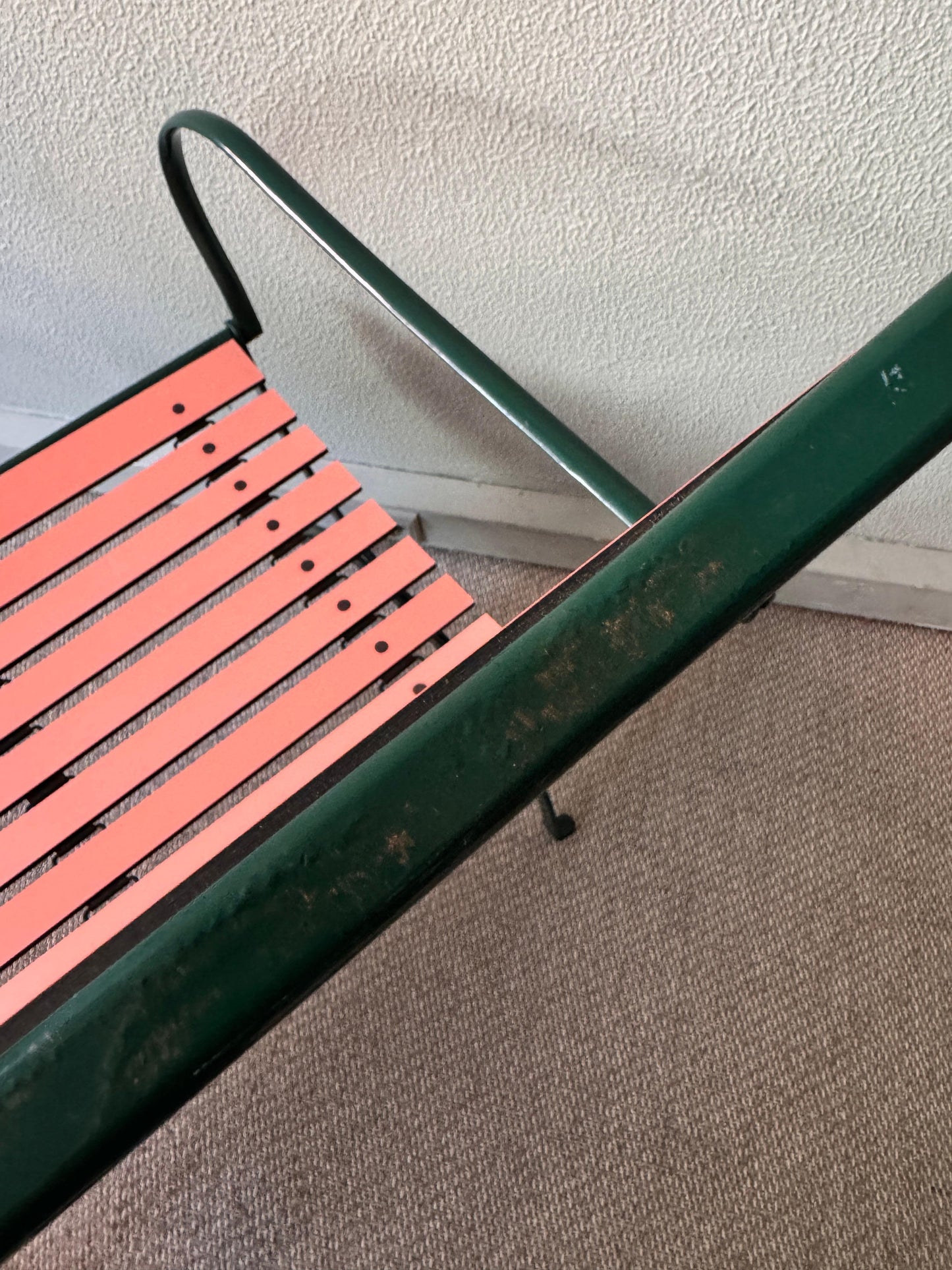 Camila Bench – Italian Postmodern Folding Wood & Metal Seating, 1984