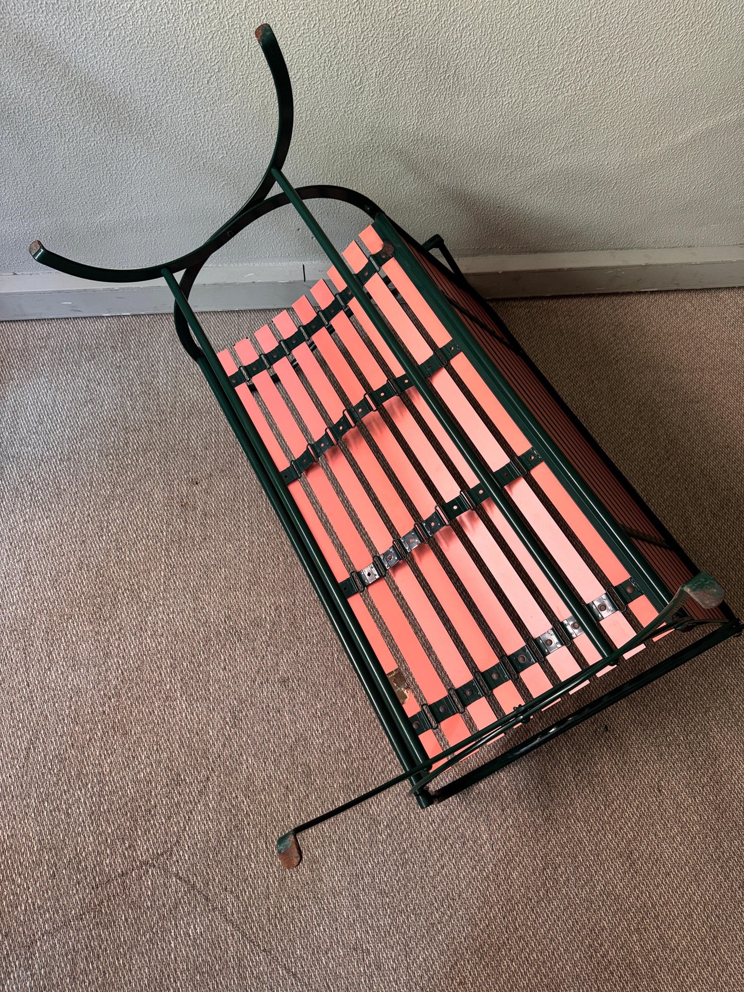 Camila Bench – Italian Postmodern Folding Wood & Metal Seating, 1984