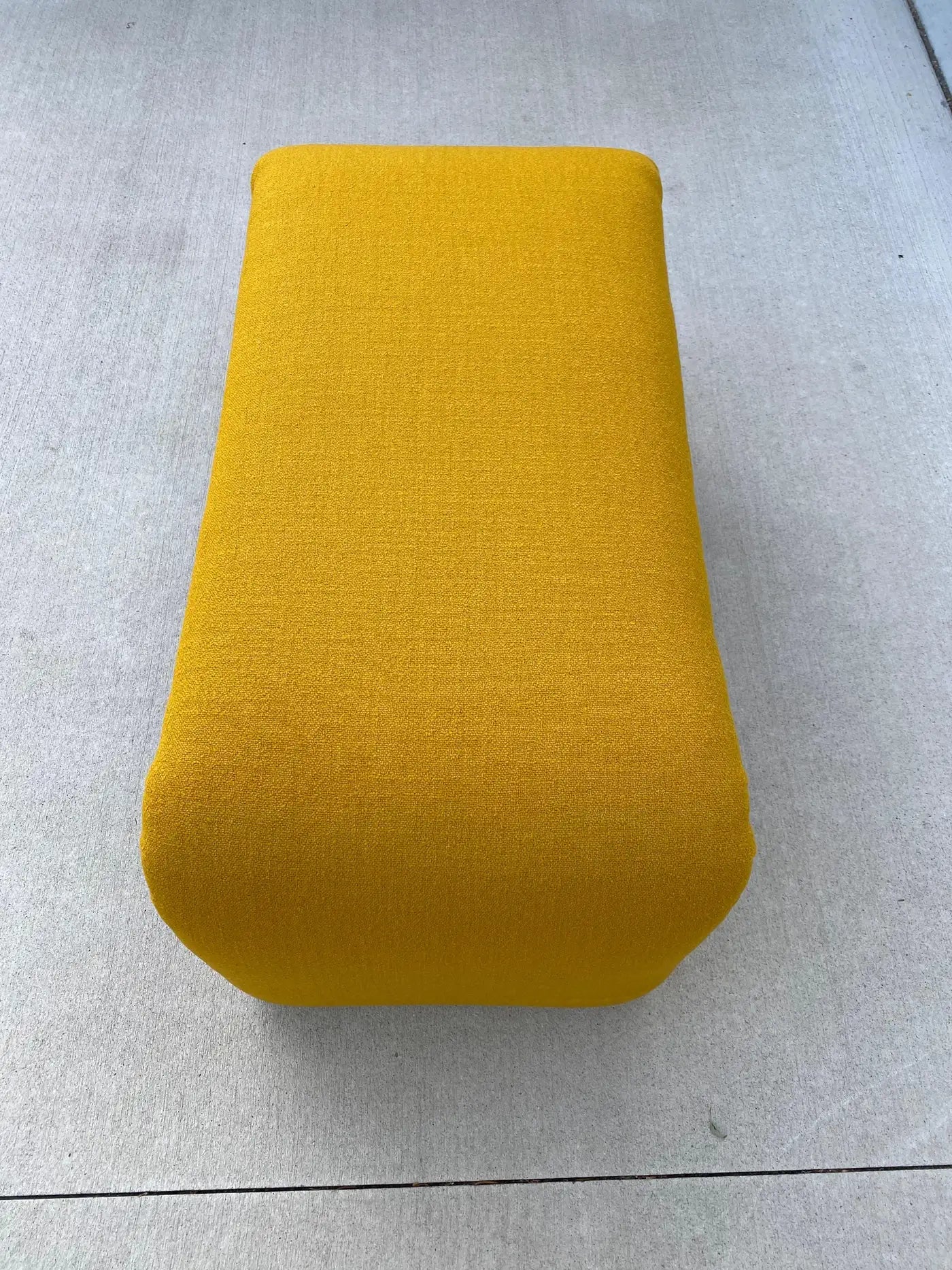 Aria Waterfall Bench in Bright Yellow Wool
