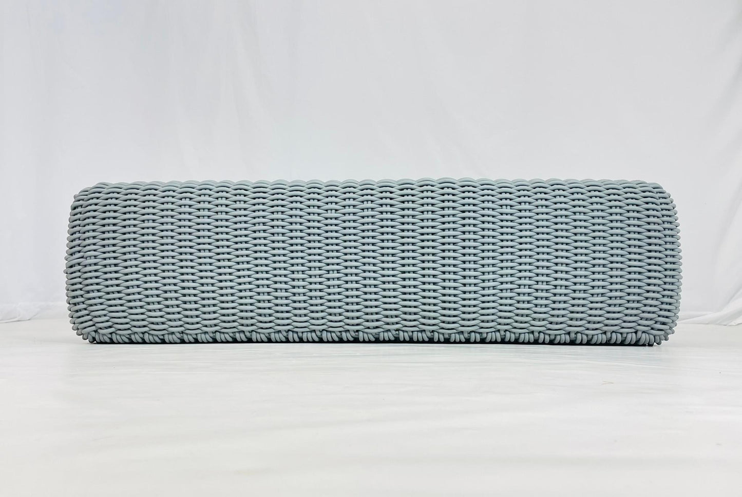 Modern Outdoor Bench – Glacier Woven Design, Weather-Resistant, 21st Century