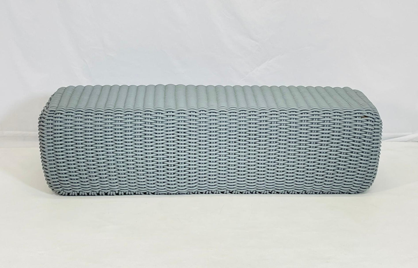 Modern Outdoor Bench – Glacier Woven Design, Weather-Resistant, 21st Century