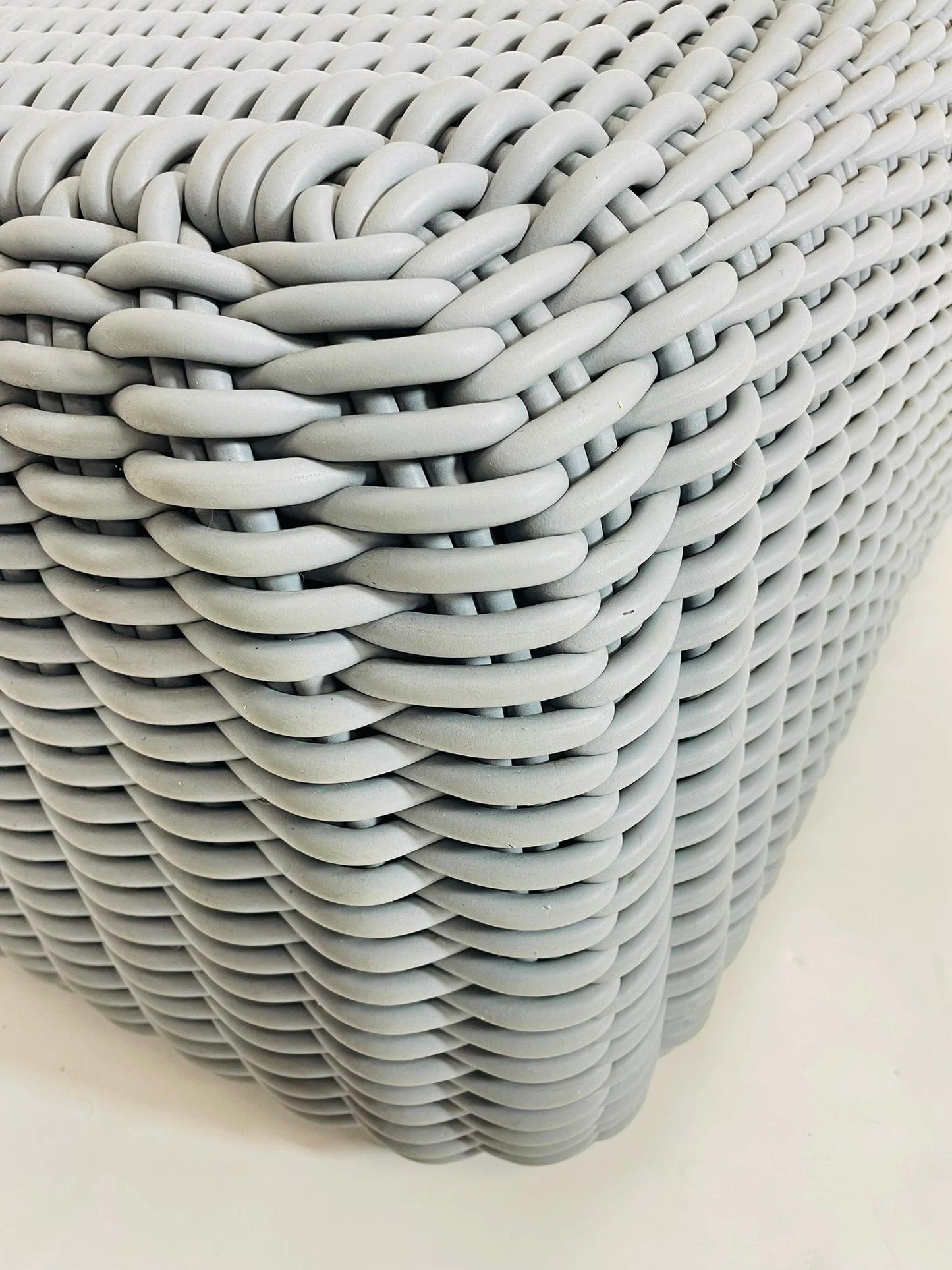 Modern Outdoor Bench – Glacier Woven Design, Weather-Resistant, 21st Century
