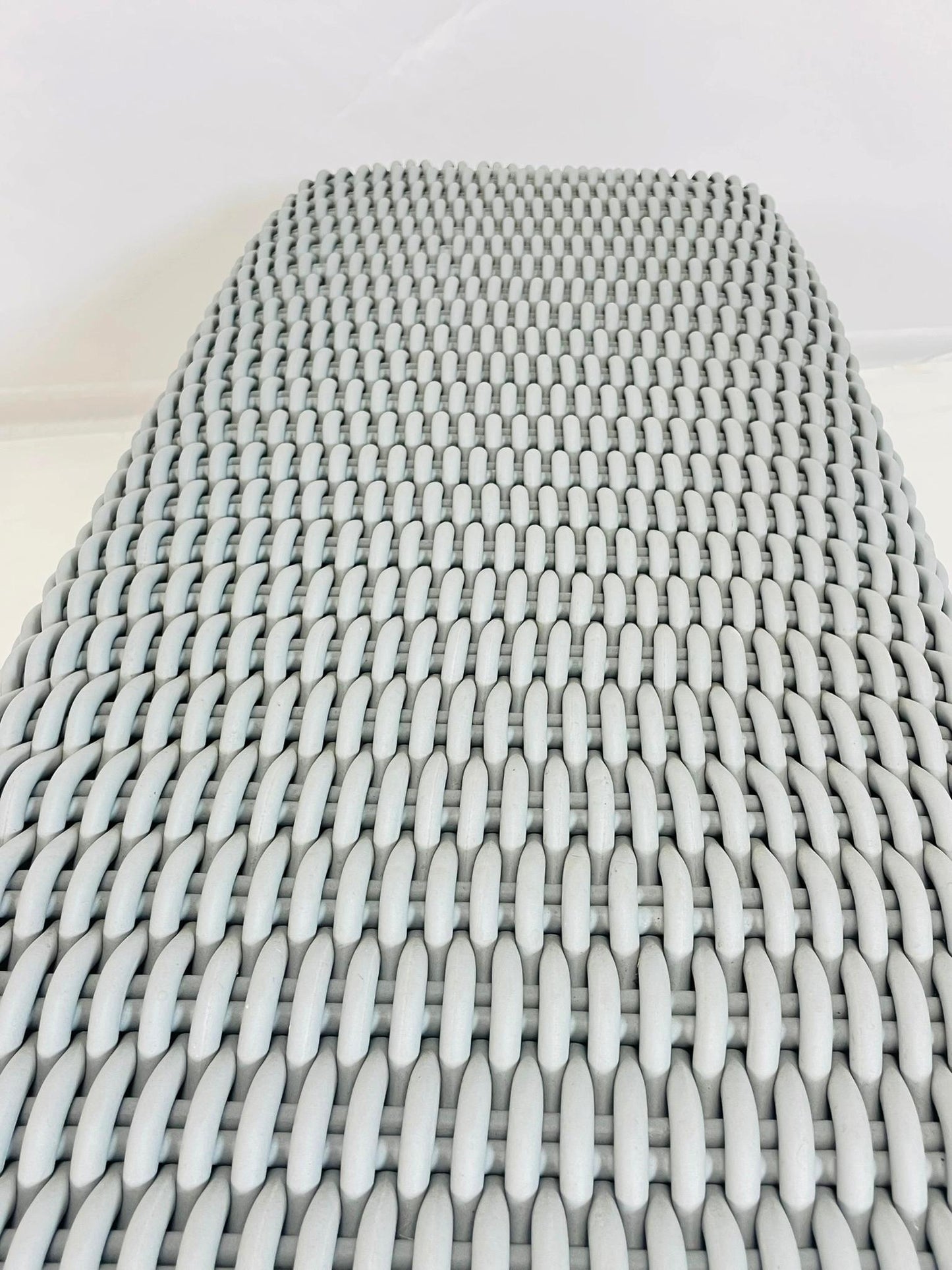 Modern Outdoor Bench – Glacier Woven Design, Weather-Resistant, 21st Century