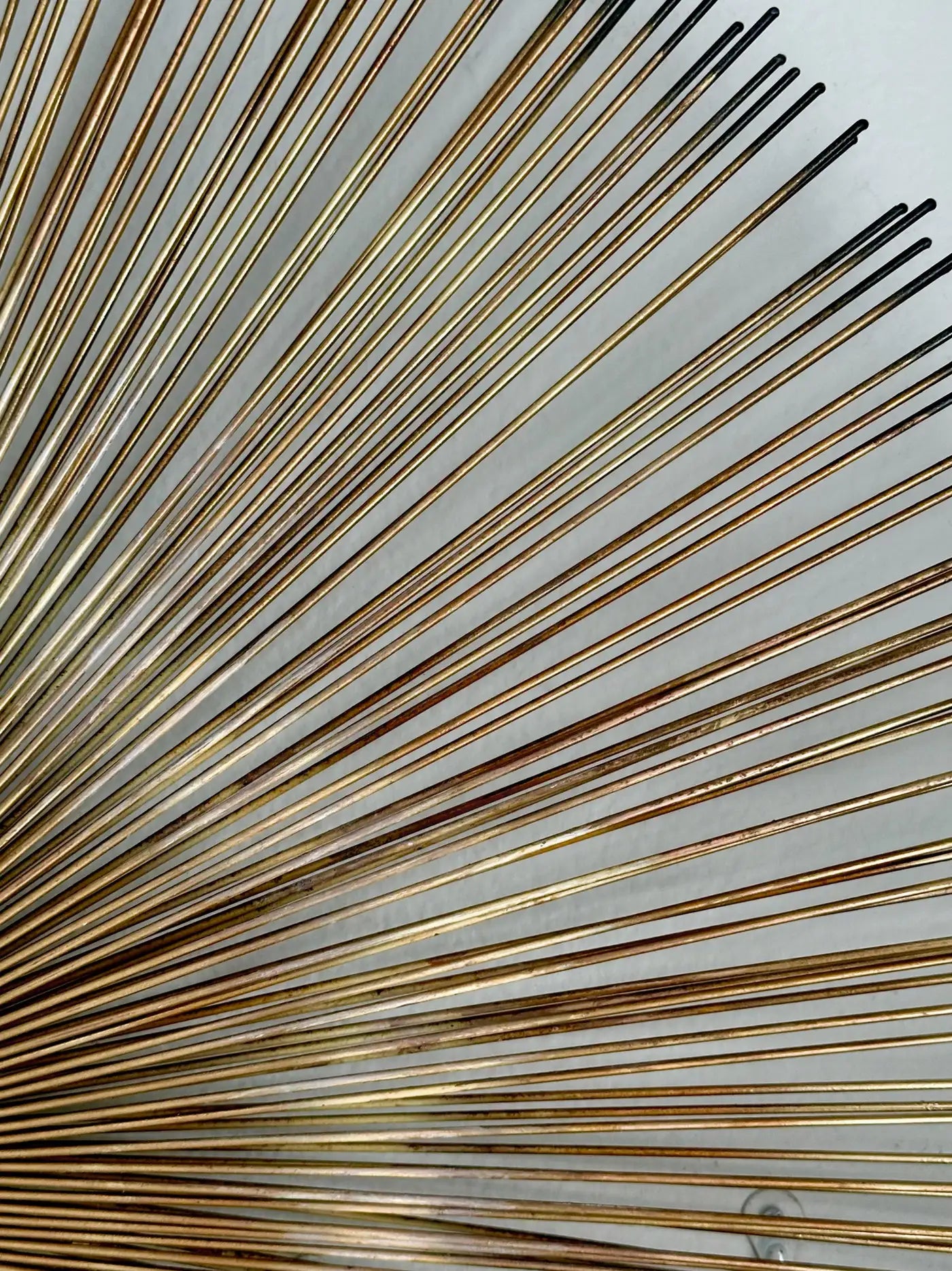 Mid-Century Starburst Mixed Metal Wall Art Sculpture