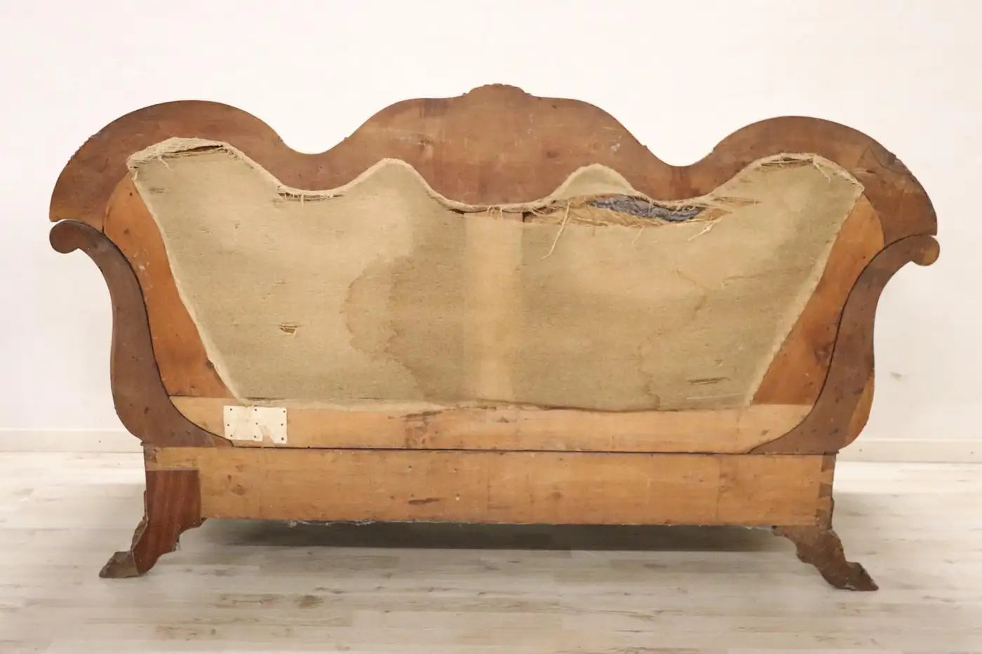 Carved Walnut Antique Large Settee