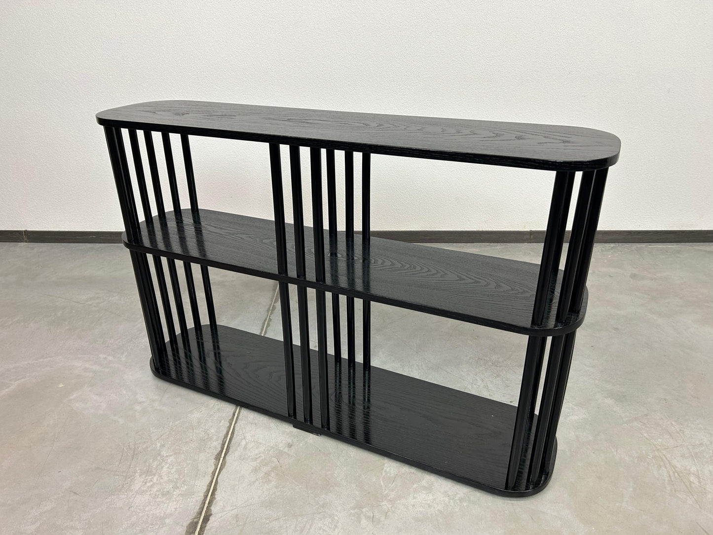 Black Art Deco Étagère – 1920s Beech Wood, Restored