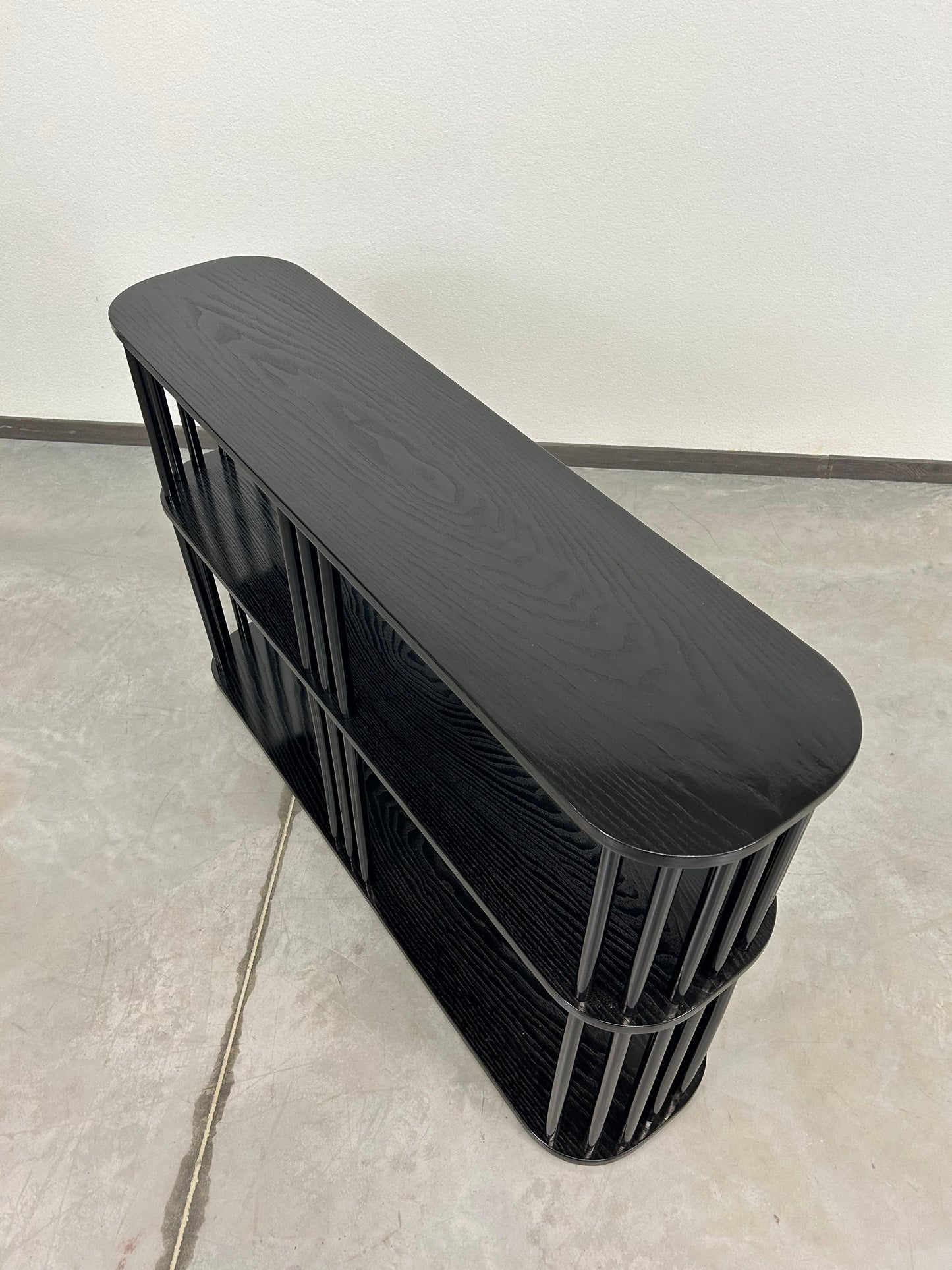 Black Art Deco Étagère – 1920s Beech Wood, Restored